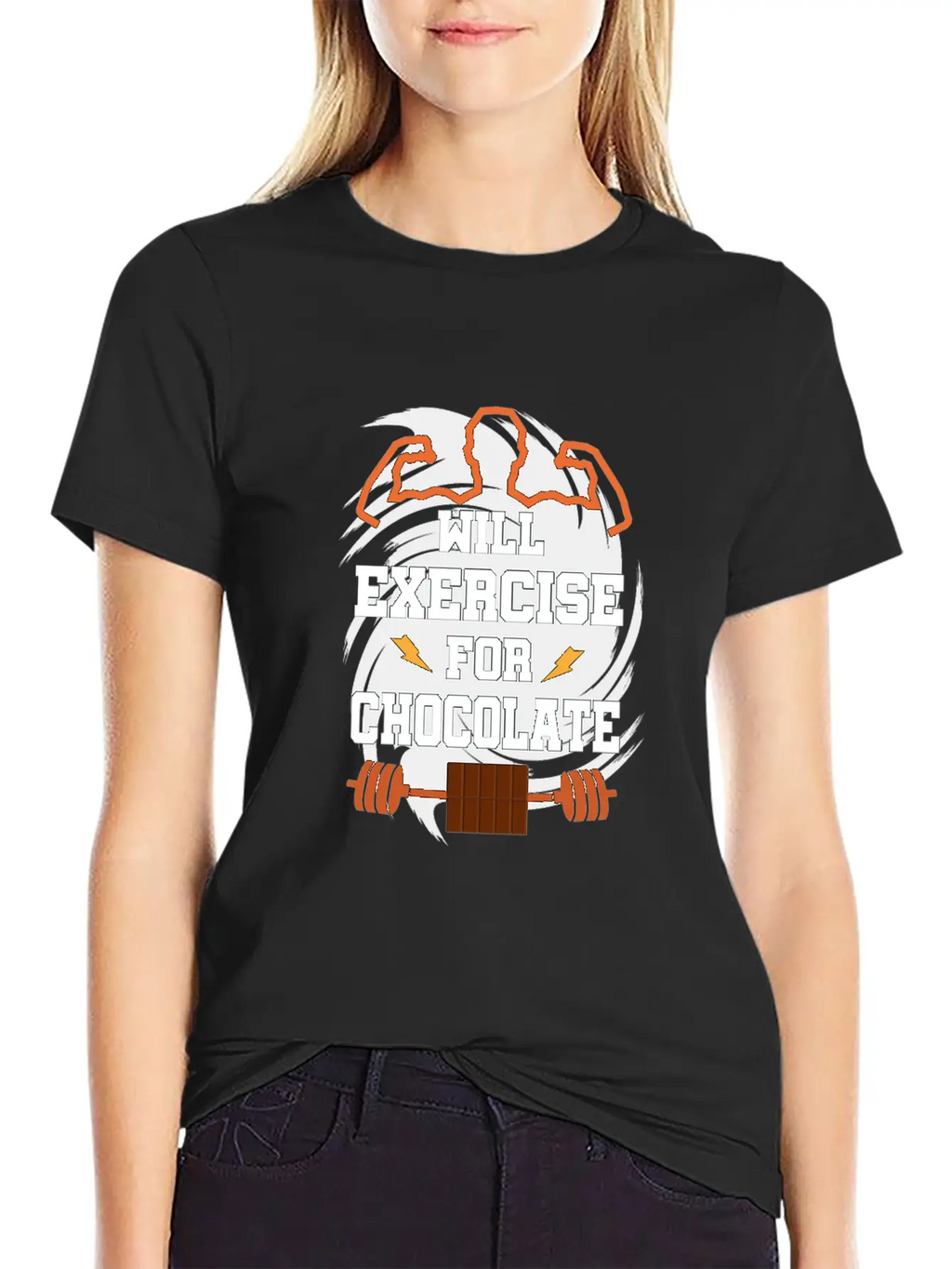 Will Exercise For Chocolate Funny Gym Workout Fitn Classic Cotton Tee – Unisex Comfort For Any Season