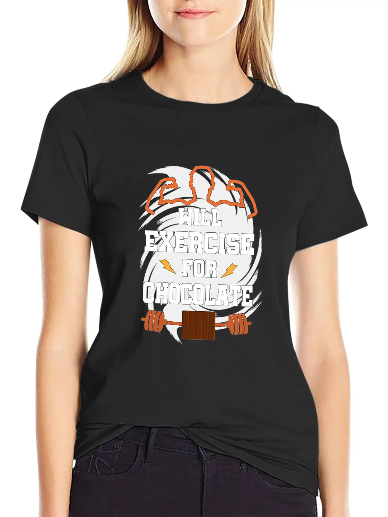 Will Exercise For Chocolate Funny Gym Workout Fitn Classic Cotton Tee – Unisex Comfort For Any Season
