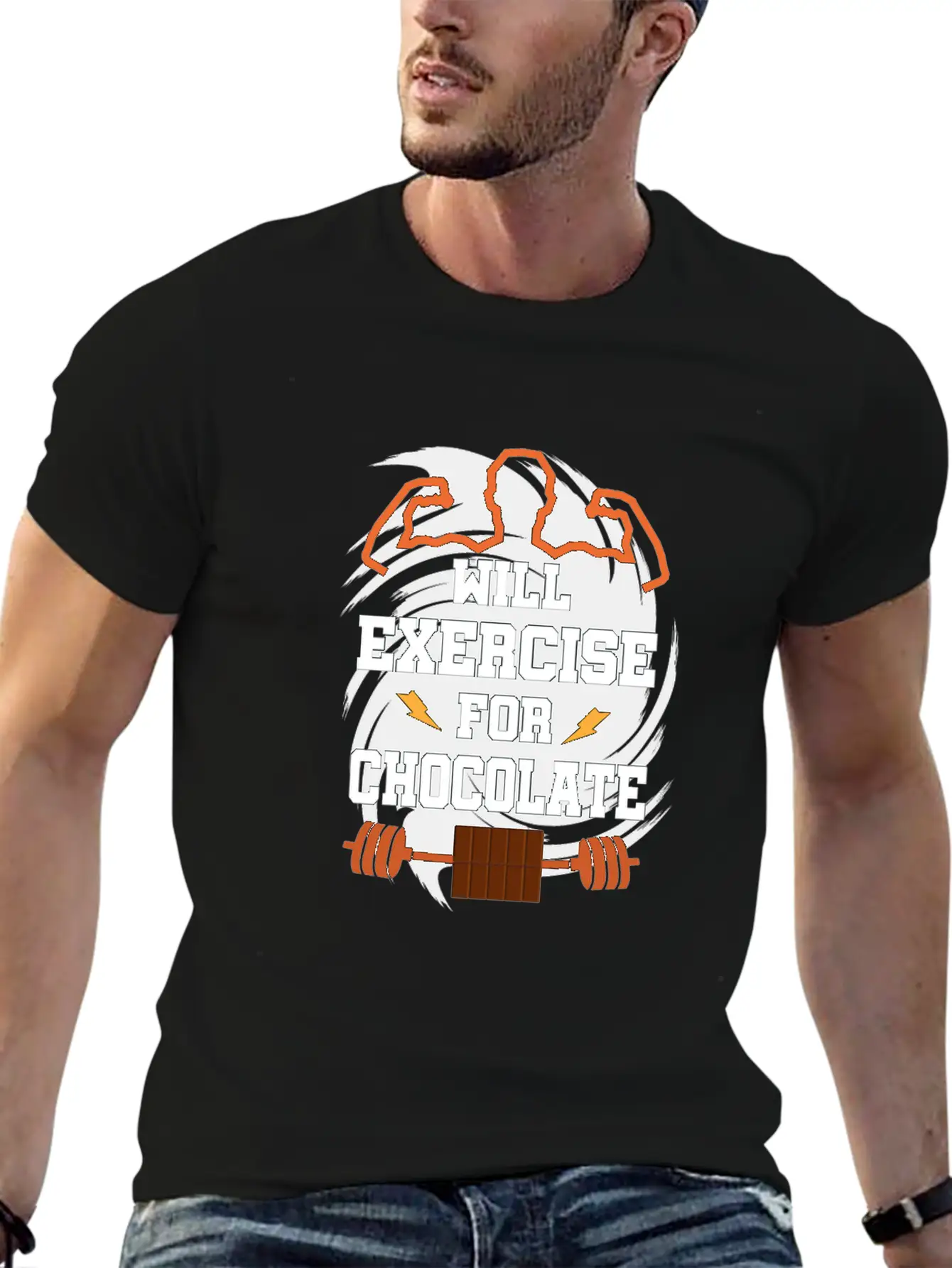 Will Exercise For Chocolate Funny Gym Workout Fitn Classic Cotton Tee – Unisex Comfort For Any Season