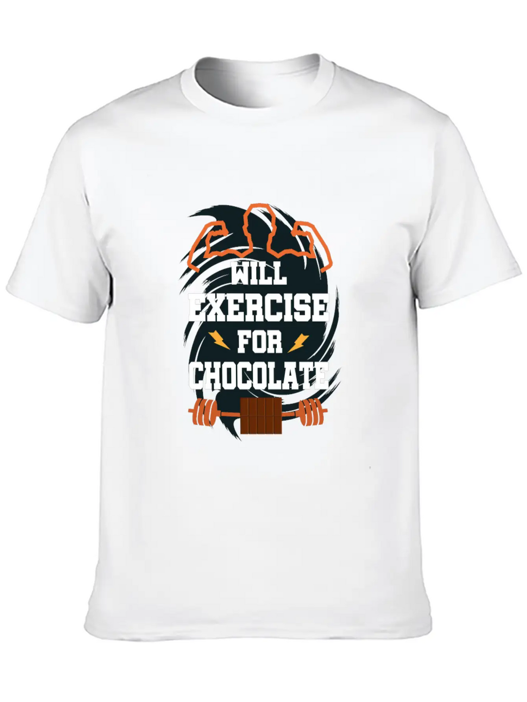 Will Exercise For Chocolate Funny Gym Workout Fitn Classic Cotton Tee – Unisex Comfort For Any Season