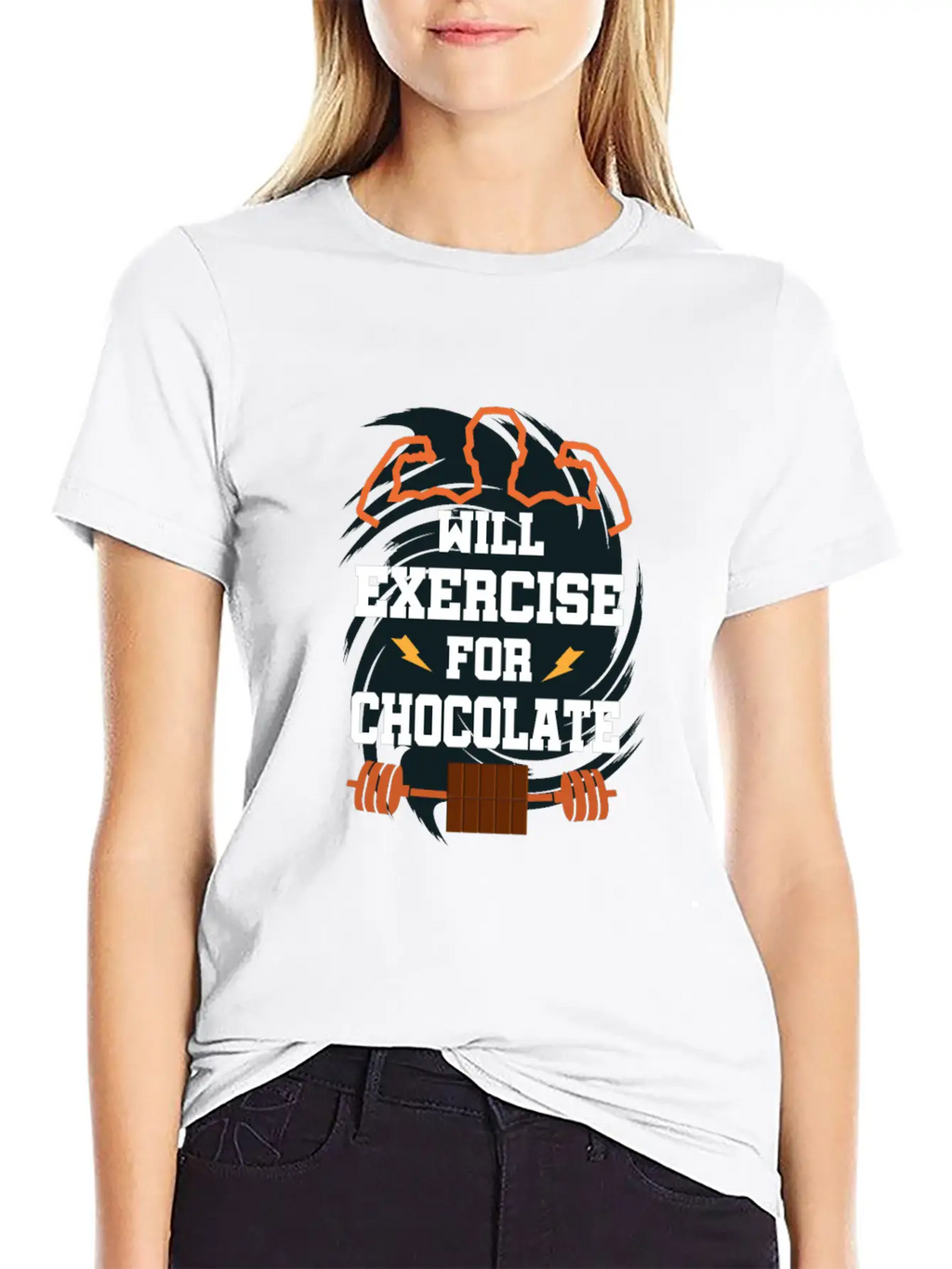 Will Exercise For Chocolate Funny Gym Workout Fitn Classic Cotton Tee – Unisex Comfort For Any Season