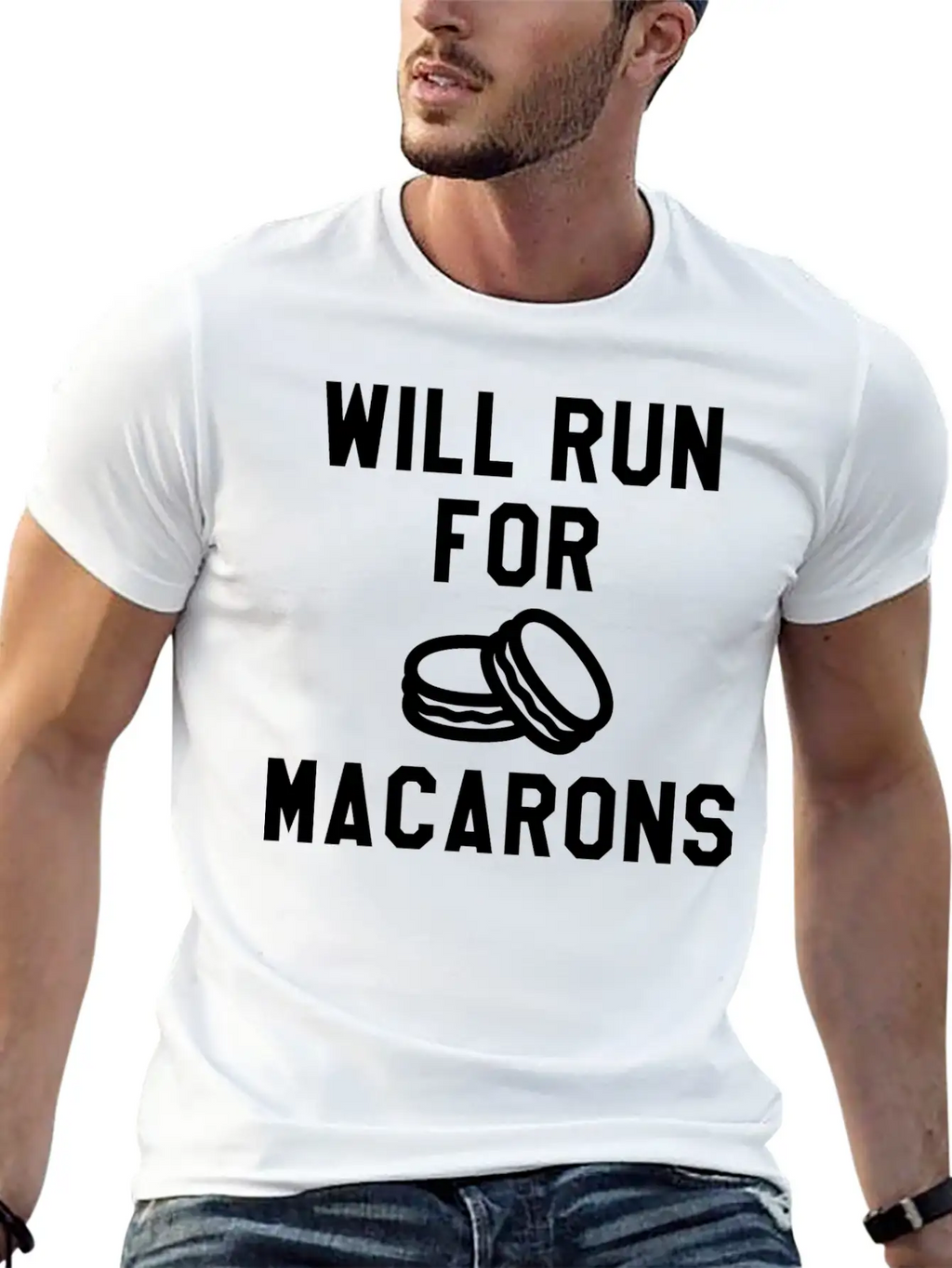 Will Run For Macarons Relaxed Everyday Tee – Lightweight And Durable Cotton