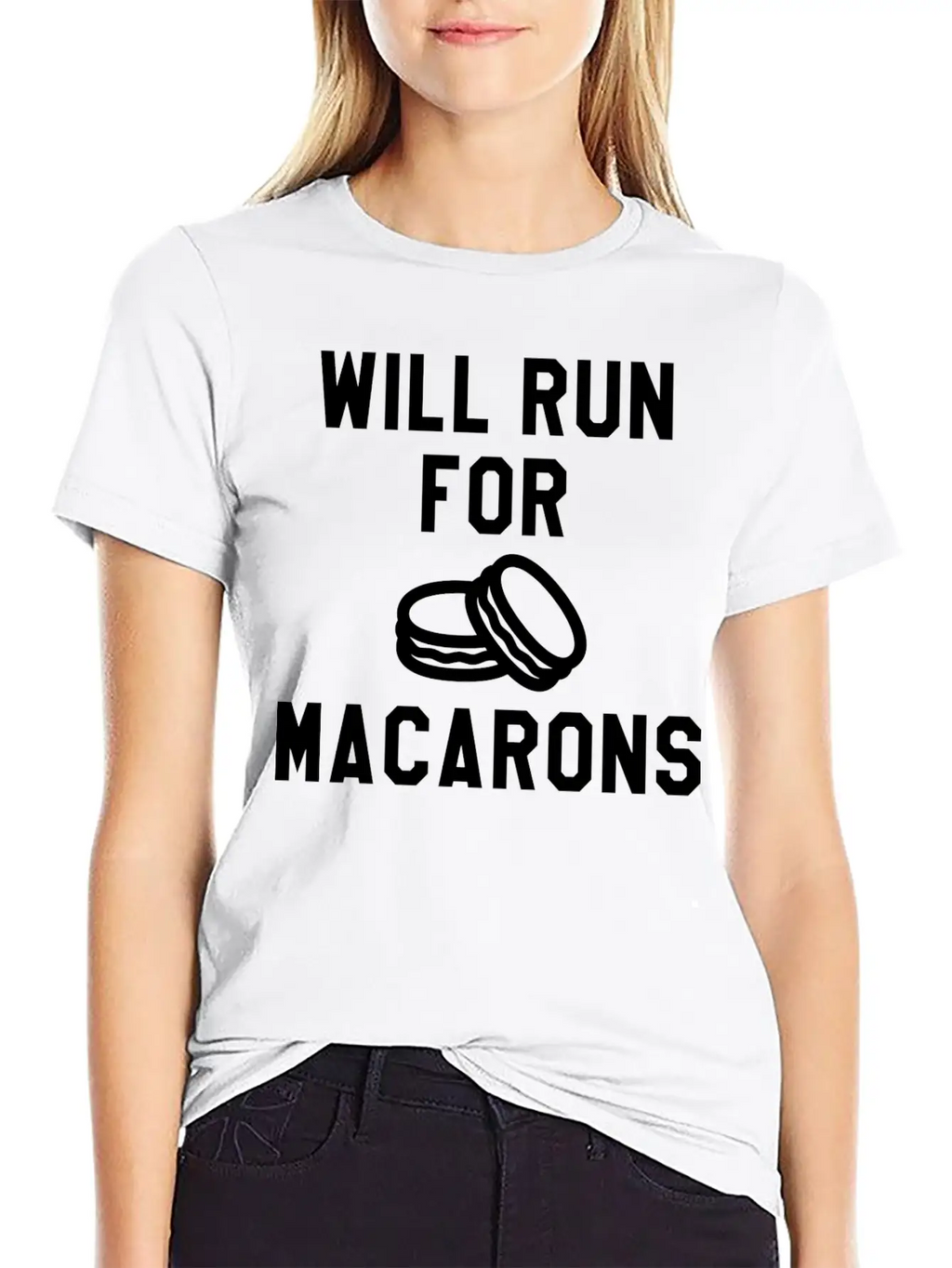 Will Run For Macarons Relaxed Everyday Tee – Lightweight And Durable Cotton