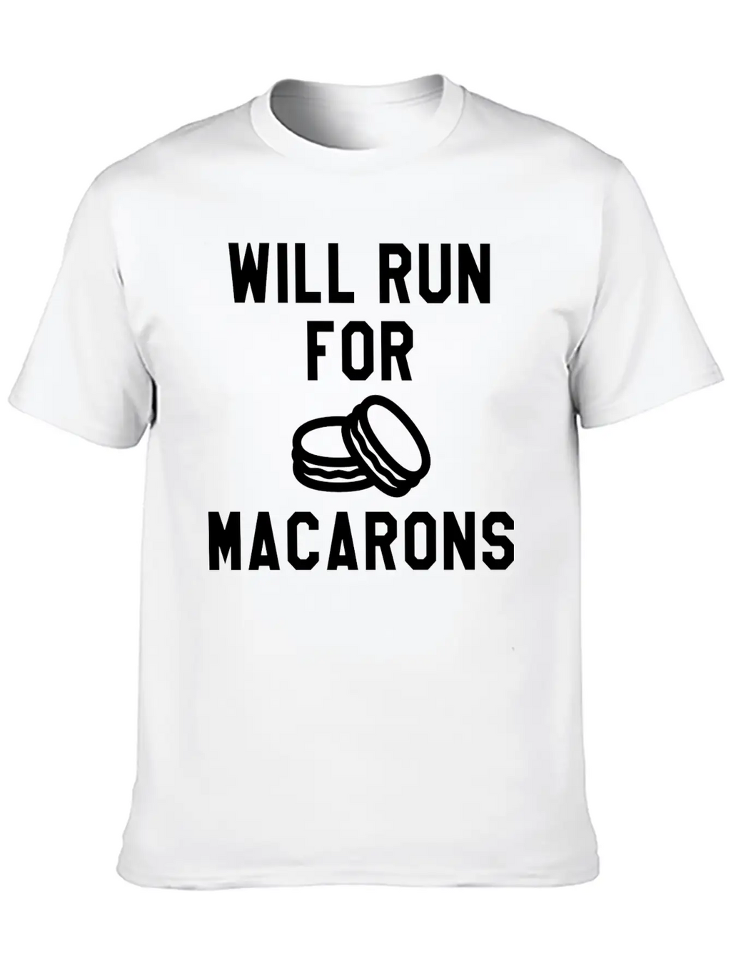 Will Run For Macarons Relaxed Everyday Tee – Lightweight And Durable Cotton