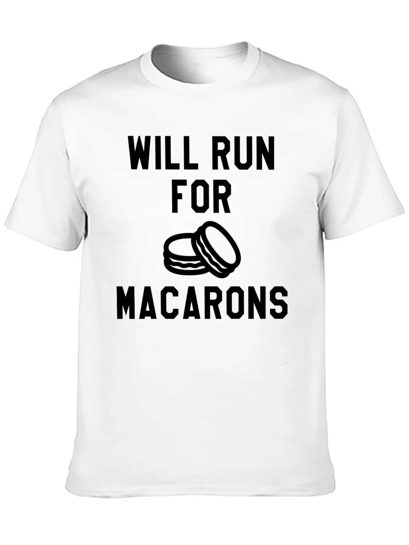 Will Run For Macarons Relaxed Everyday Tee – Lightweight And Durable Cotton