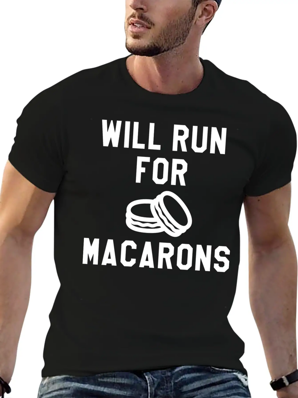 Will Run For Macarons Relaxed Everyday Tee – Lightweight And Durable Cotton