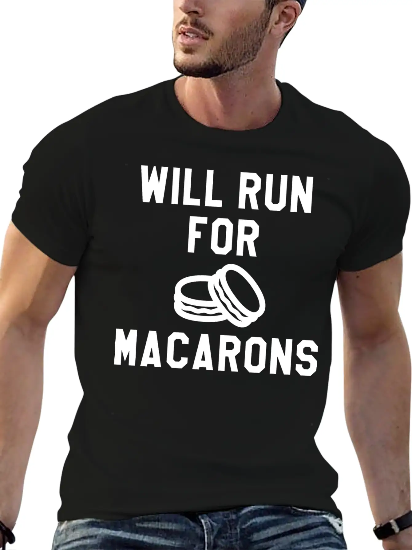 Will Run For Macarons Relaxed Everyday Tee – Lightweight And Durable Cotton