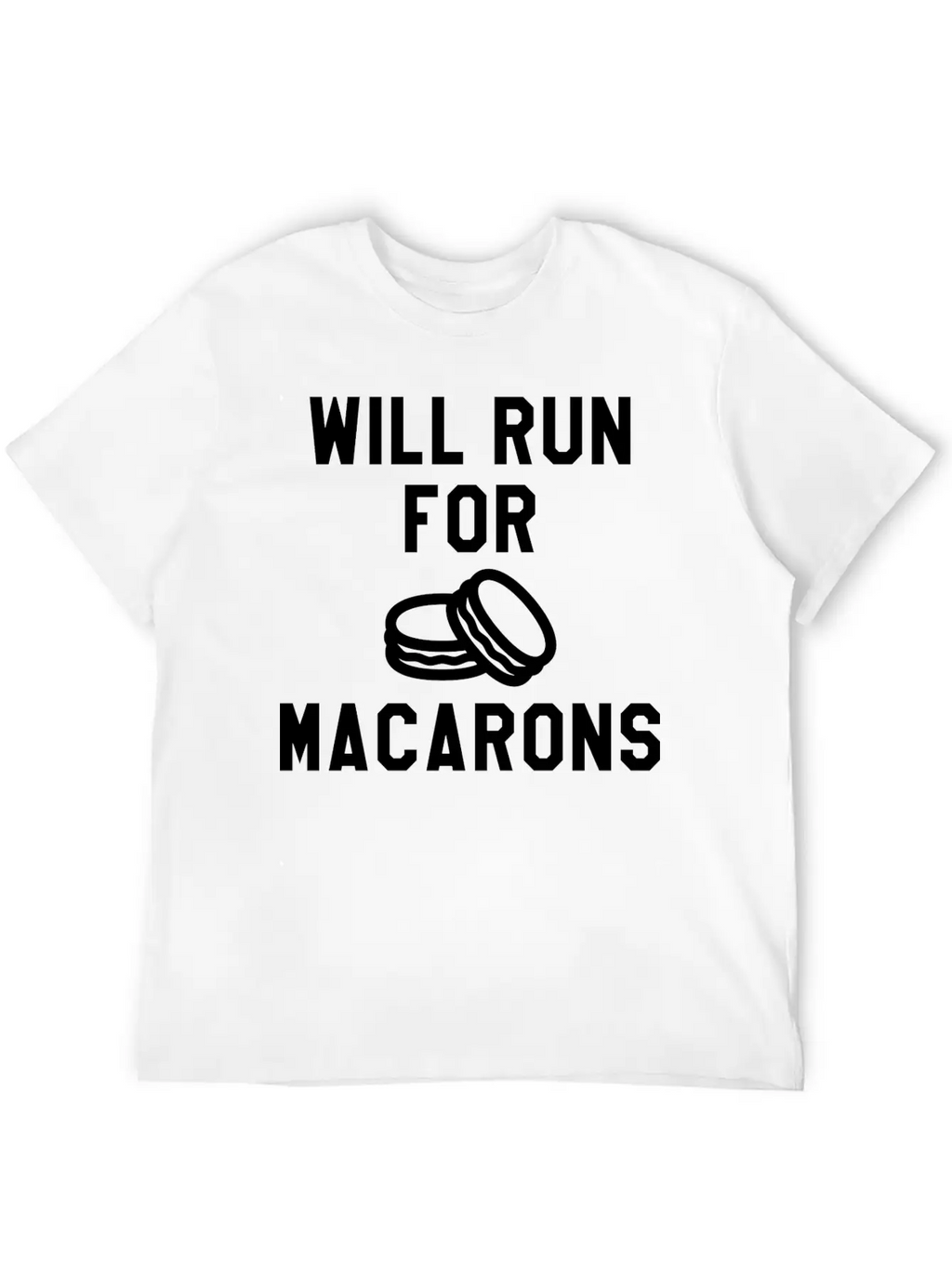 Will Run For Macarons Relaxed Everyday Tee – Lightweight And Durable Cotton