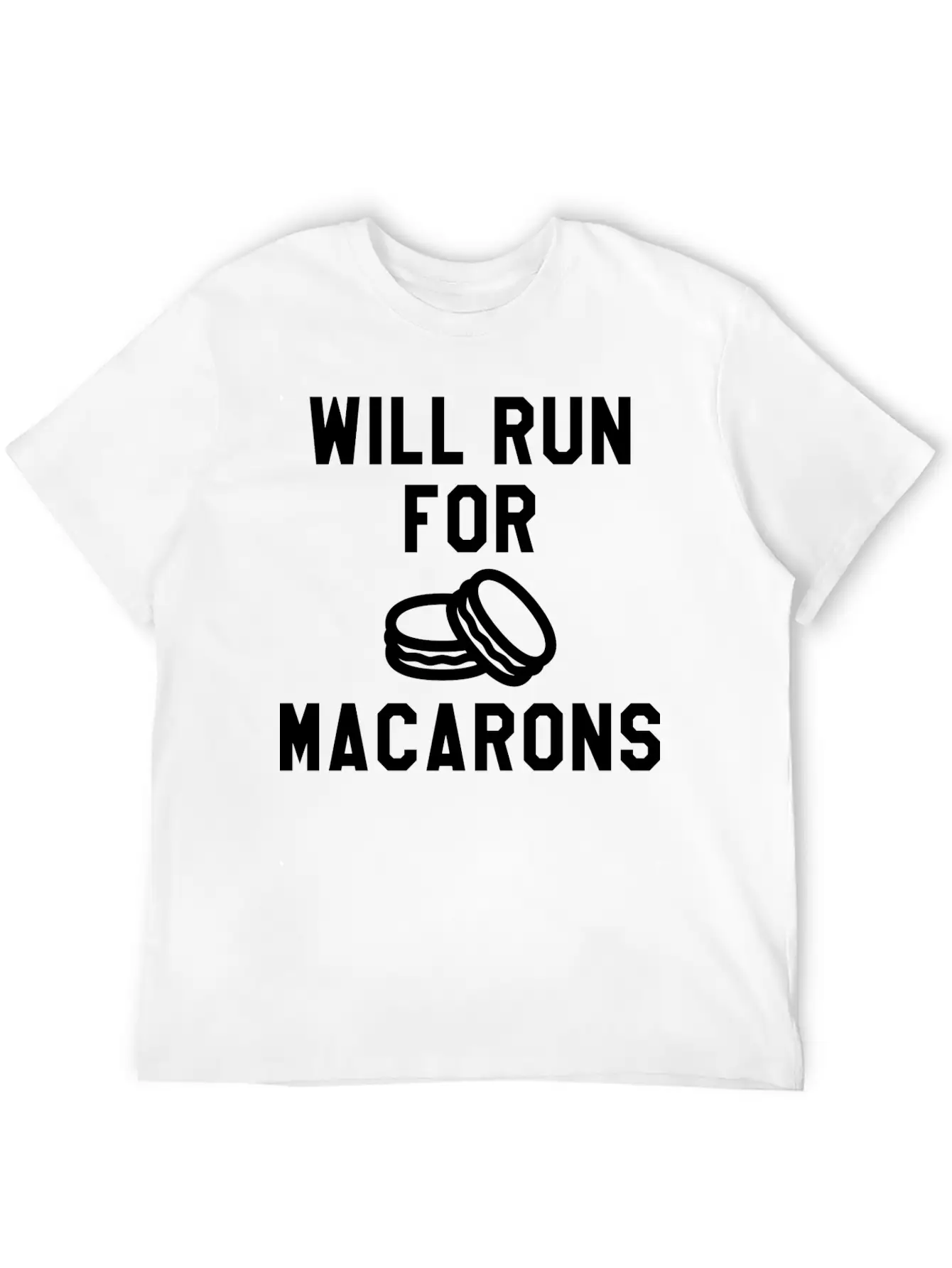 Will Run For Macarons Relaxed Everyday Tee – Lightweight And Durable Cotton