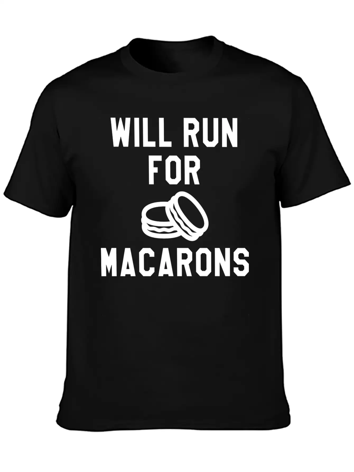 Will Run For Macarons Relaxed Everyday Tee – Lightweight And Durable Cotton