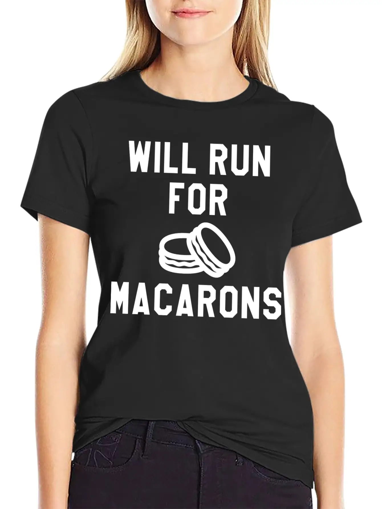 Will Run For Macarons Relaxed Everyday Tee – Lightweight And Durable Cotton