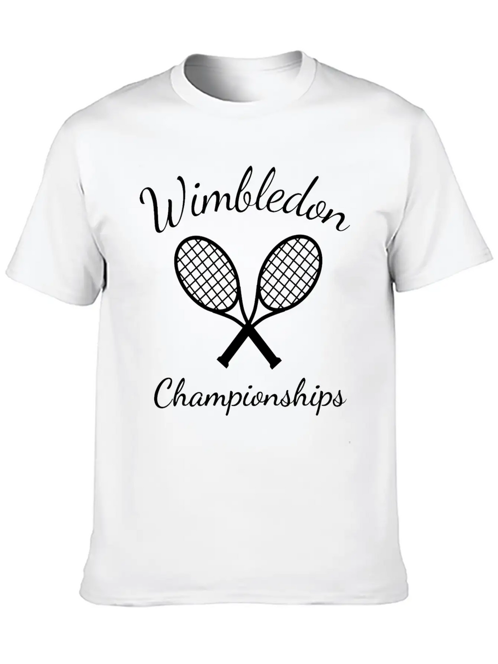 Wimbledon Championships Tennis Player - White Text Classic Cotton Tee – Unisex Comfort For Any Season