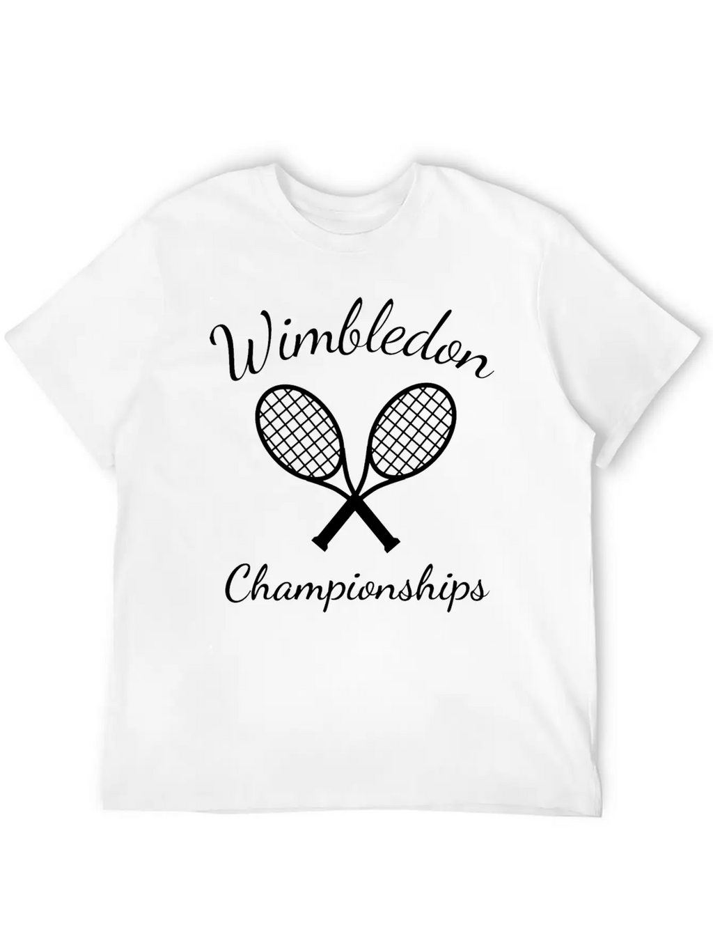 Wimbledon Championships Tennis Player - White Text Classic Cotton Tee – Unisex Comfort For Any Season