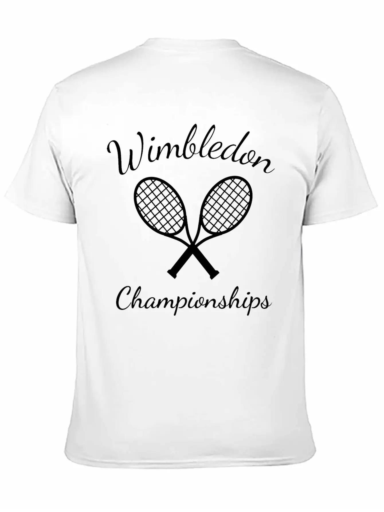Wimbledon Championships Tennis Player - White Text Classic Cotton Tee – Unisex Comfort For Any Season