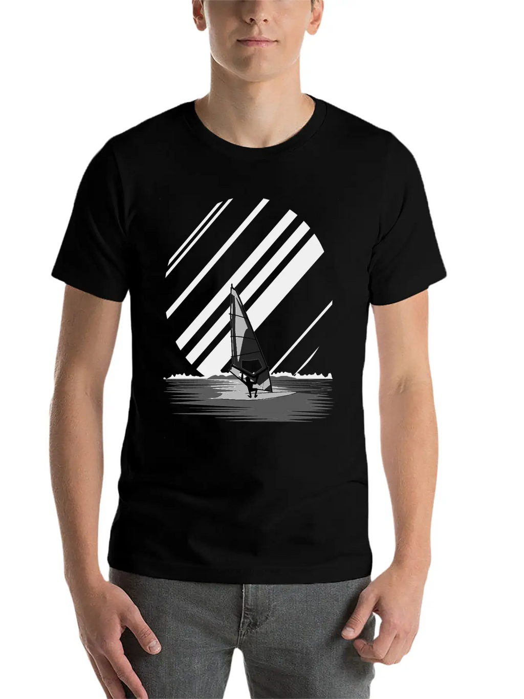 Wind Surfing Oldschool Basic Graphic T-Shirt – Daily Comfort In Soft Cotton