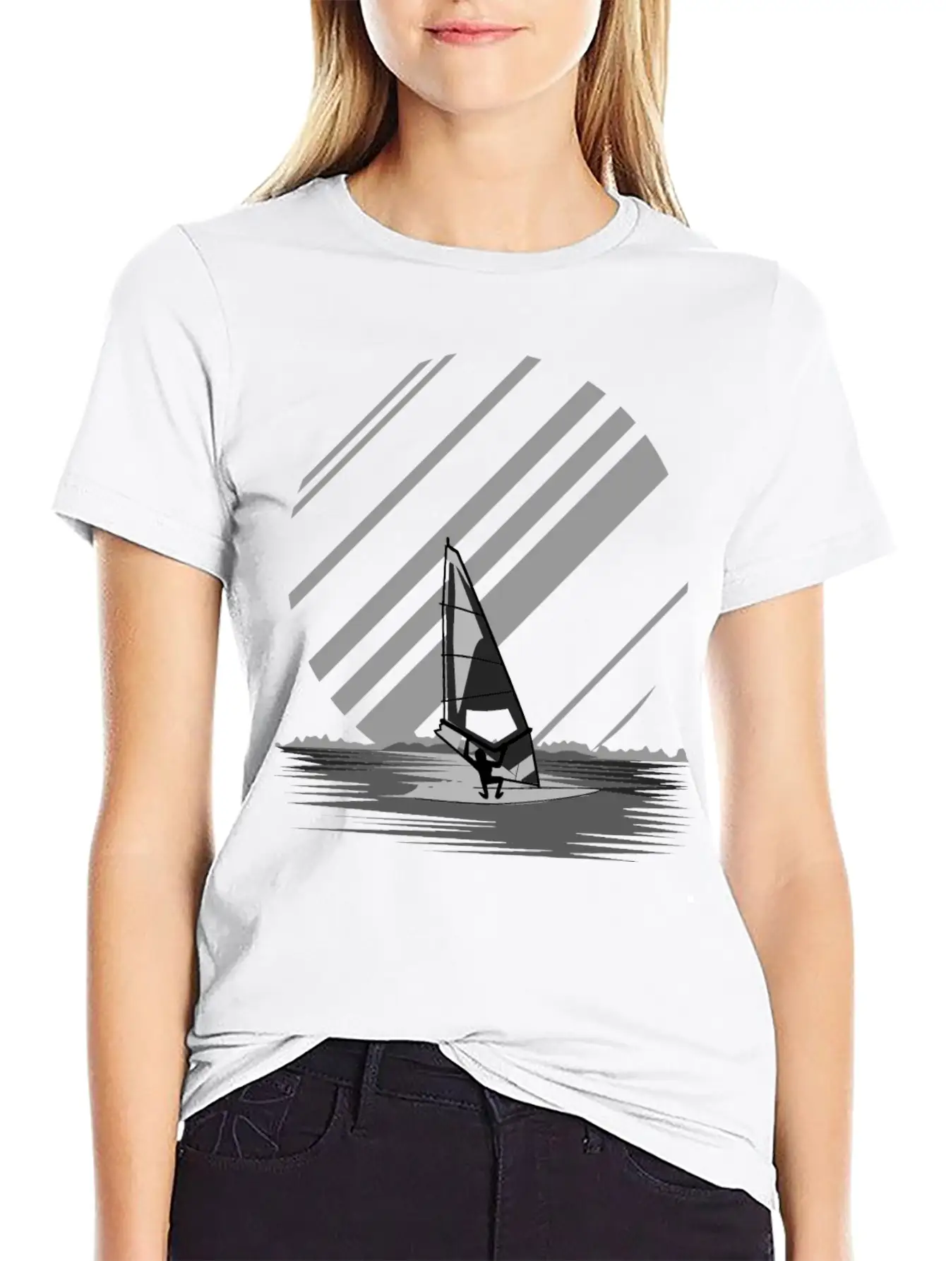 Wind Surfing Oldschool Basic Graphic T-Shirt – Daily Comfort In Soft Cotton