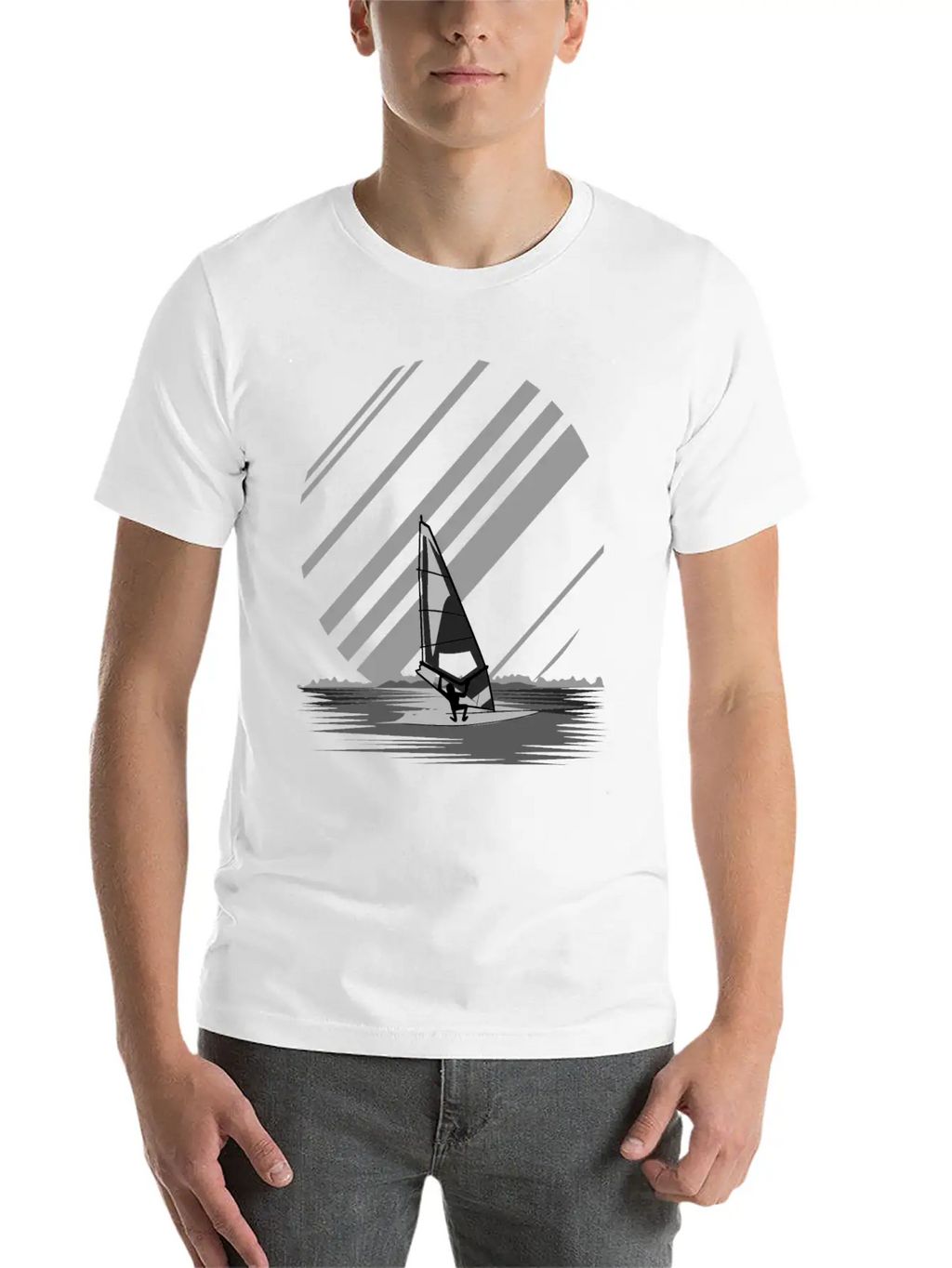 Wind Surfing Oldschool Basic Graphic T-Shirt – Daily Comfort In Soft Cotton