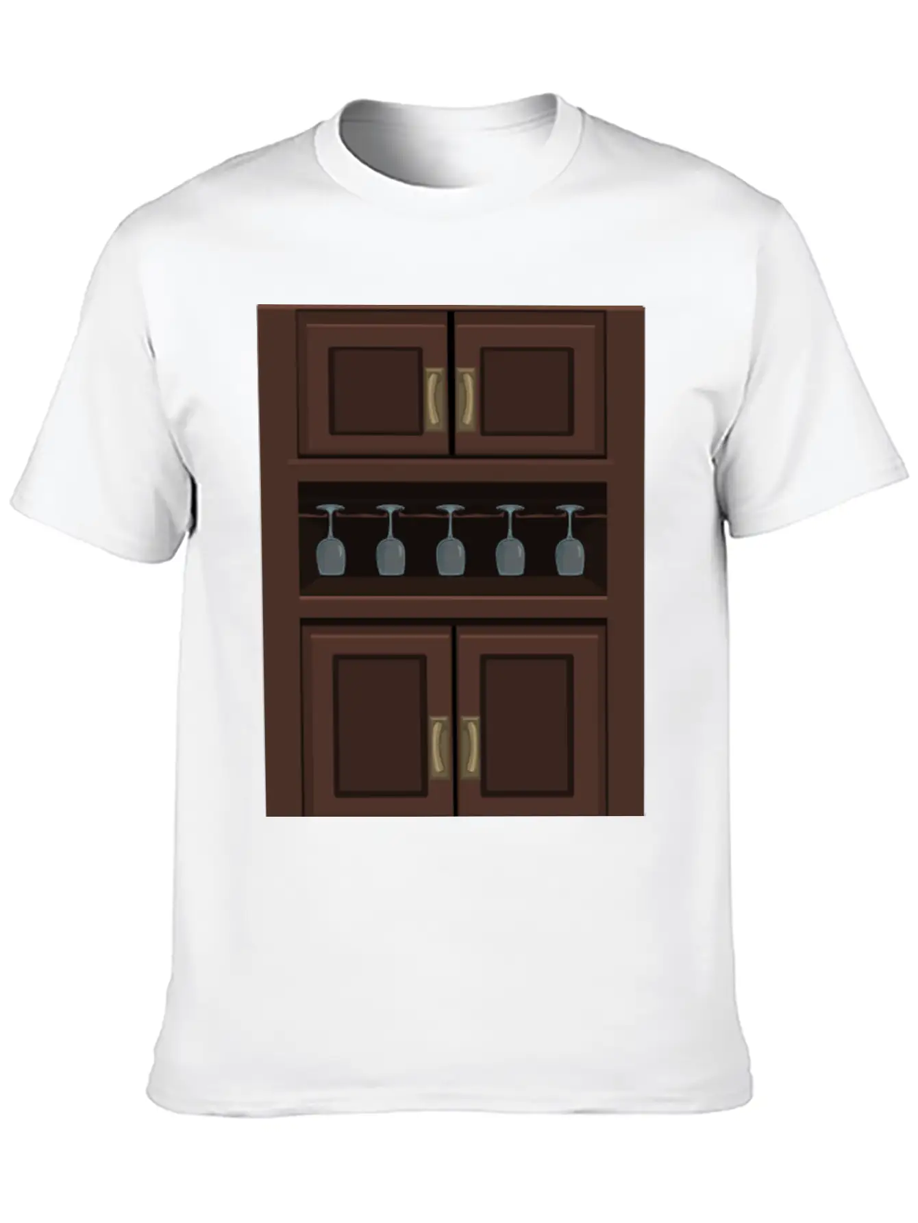 Wine Cabinet From Glitch Relaxed Everyday Tee – Lightweight And Durable Cotton