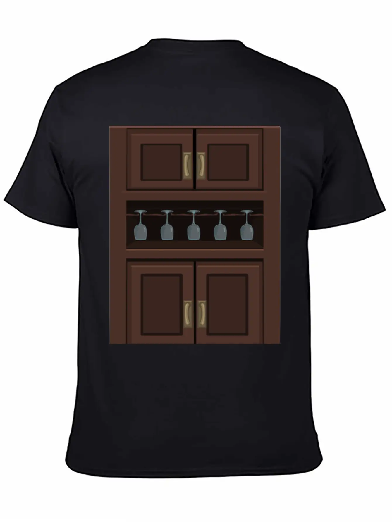 Wine Cabinet From Glitch Relaxed Everyday Tee – Lightweight And Durable Cotton