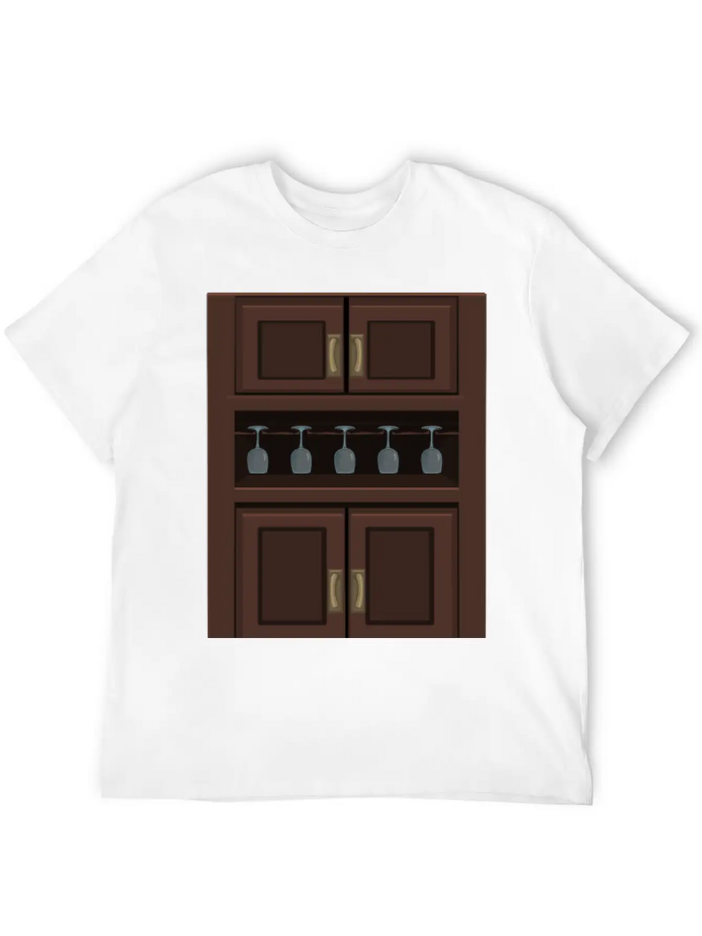 Wine Cabinet From Glitch Relaxed Everyday Tee – Lightweight And Durable Cotton