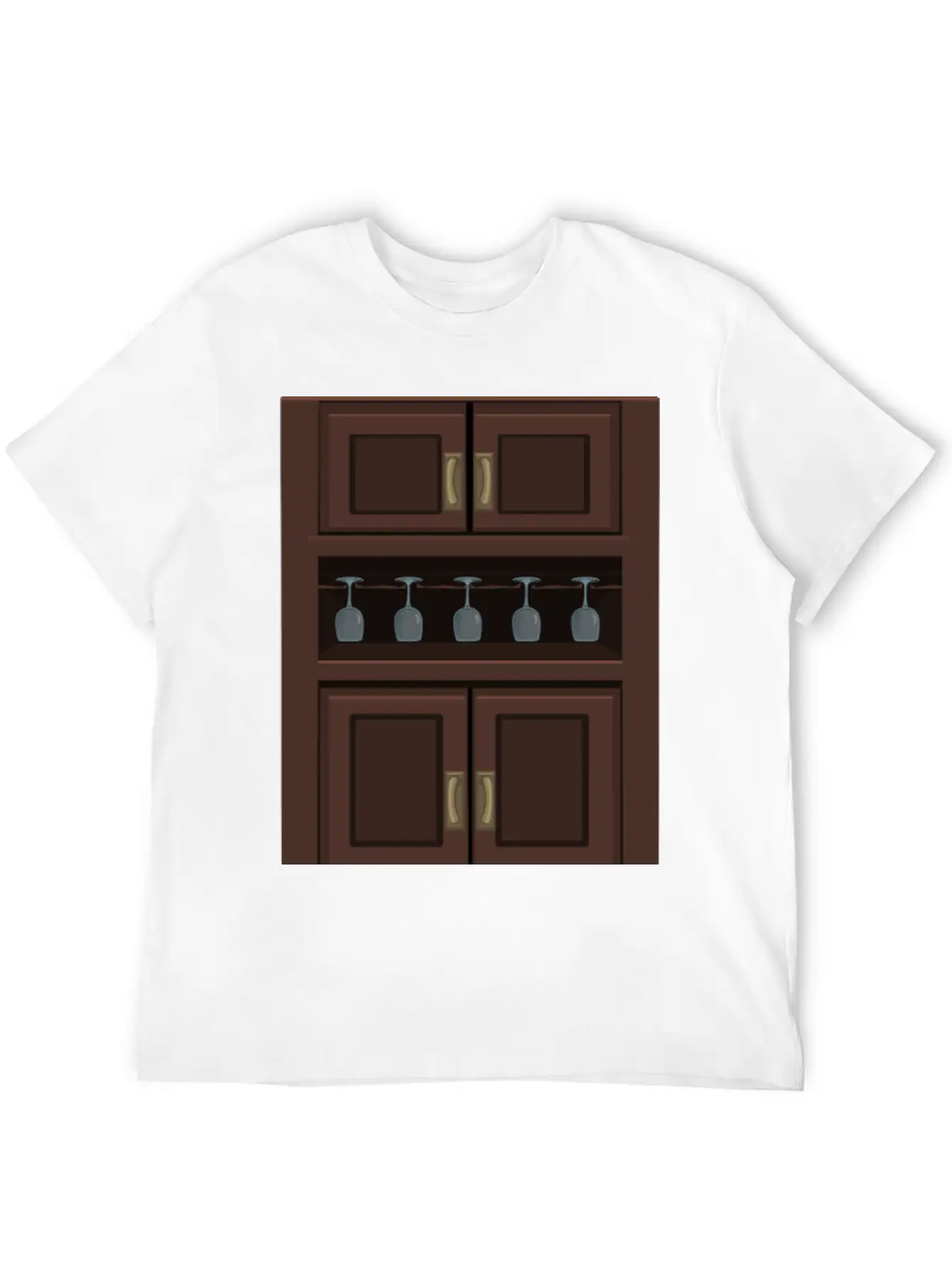 Wine Cabinet From Glitch Relaxed Everyday Tee – Lightweight And Durable Cotton