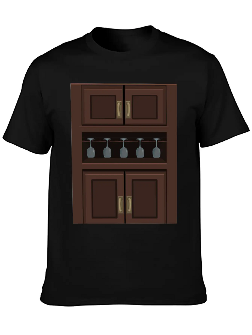 Wine Cabinet From Glitch Relaxed Everyday Tee – Lightweight And Durable Cotton