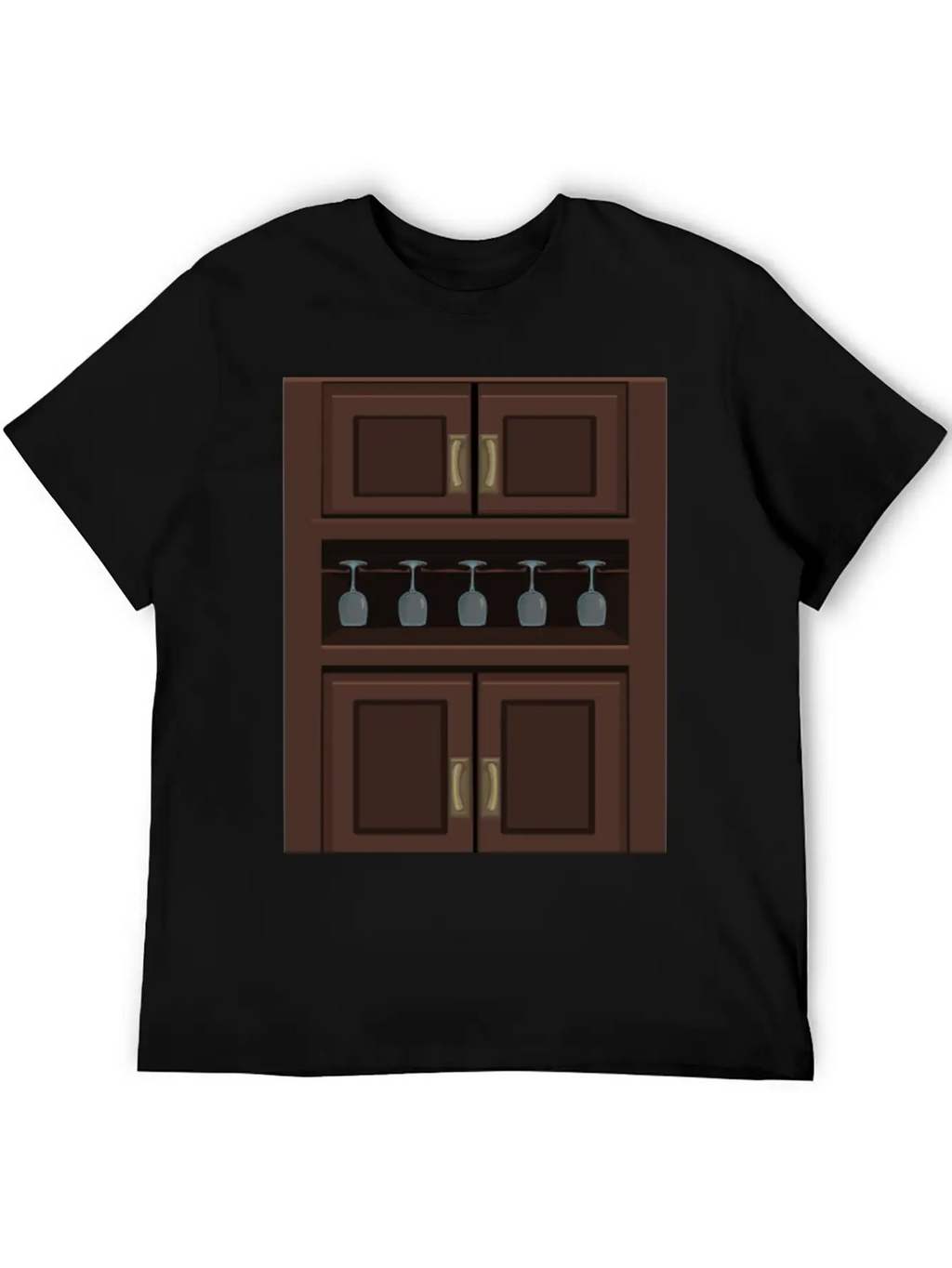 Wine Cabinet From Glitch Relaxed Everyday Tee – Lightweight And Durable Cotton
