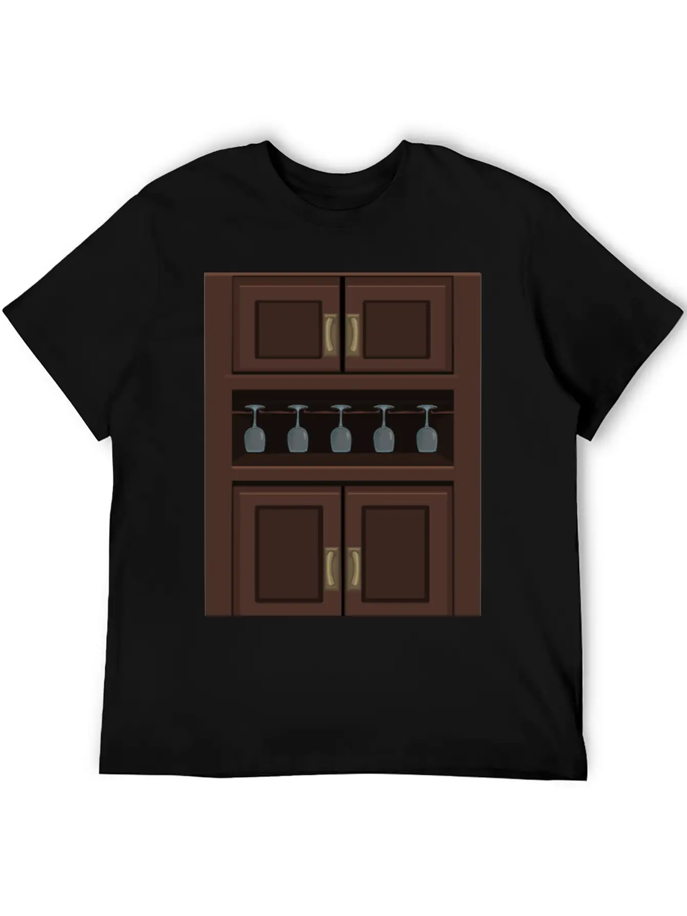 Wine Cabinet From Glitch Relaxed Everyday Tee – Lightweight And Durable Cotton