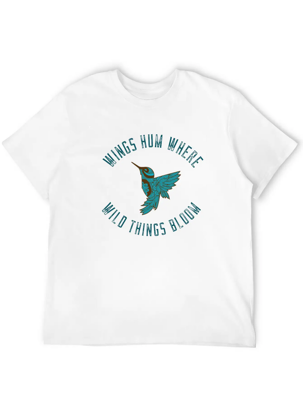Wings Hum Where Wild Things Bloom Classic Cotton Tee – Unisex Comfort For Any Season