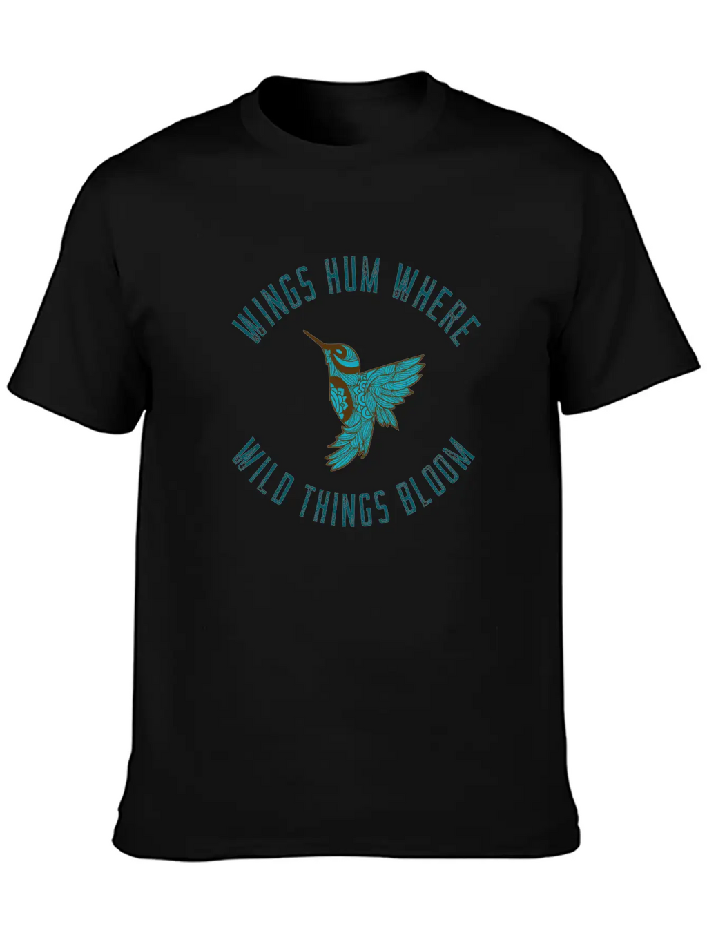 Wings Hum Where Wild Things Bloom Classic Cotton Tee – Unisex Comfort For Any Season
