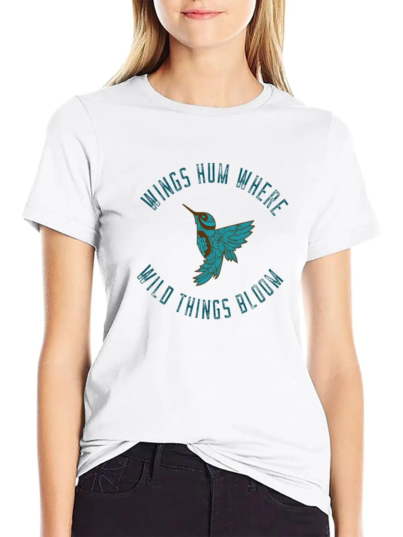 Wings Hum Where Wild Things Bloom Classic Cotton Tee – Unisex Comfort For Any Season