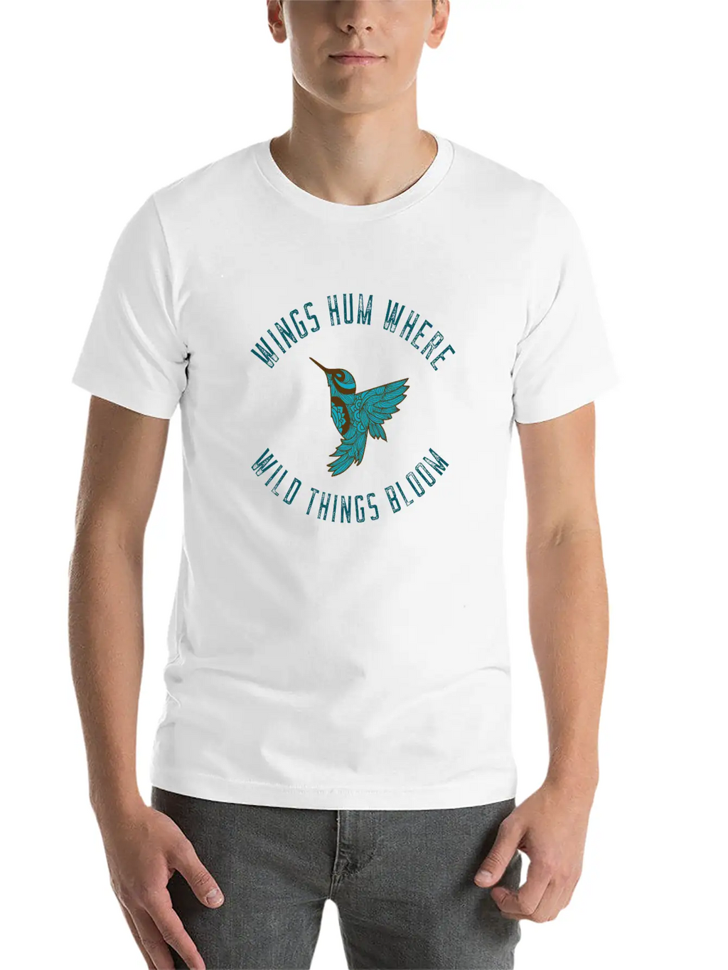 Wings Hum Where Wild Things Bloom Classic Cotton Tee – Unisex Comfort For Any Season