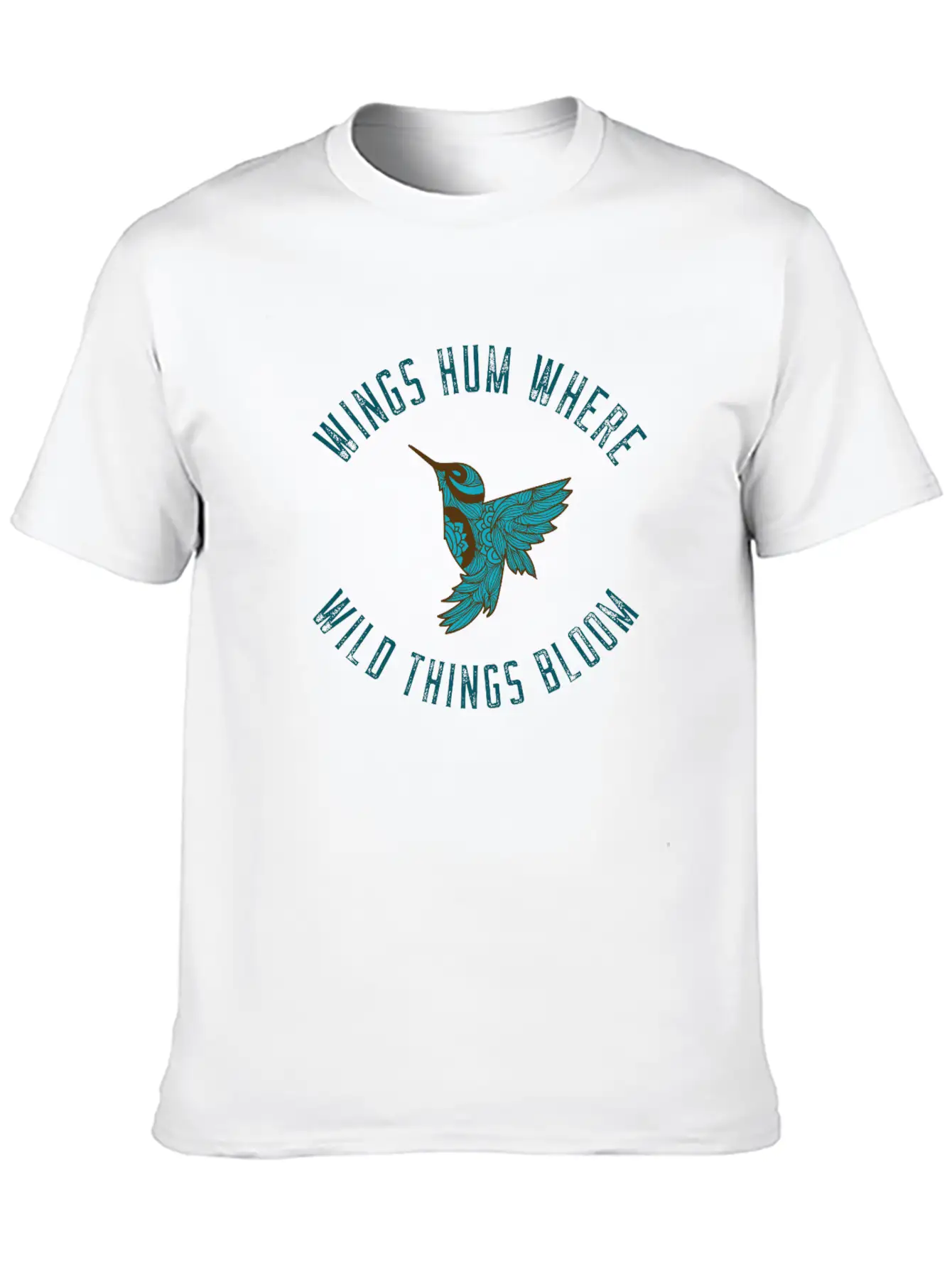 Wings Hum Where Wild Things Bloom Classic Cotton Tee – Unisex Comfort For Any Season