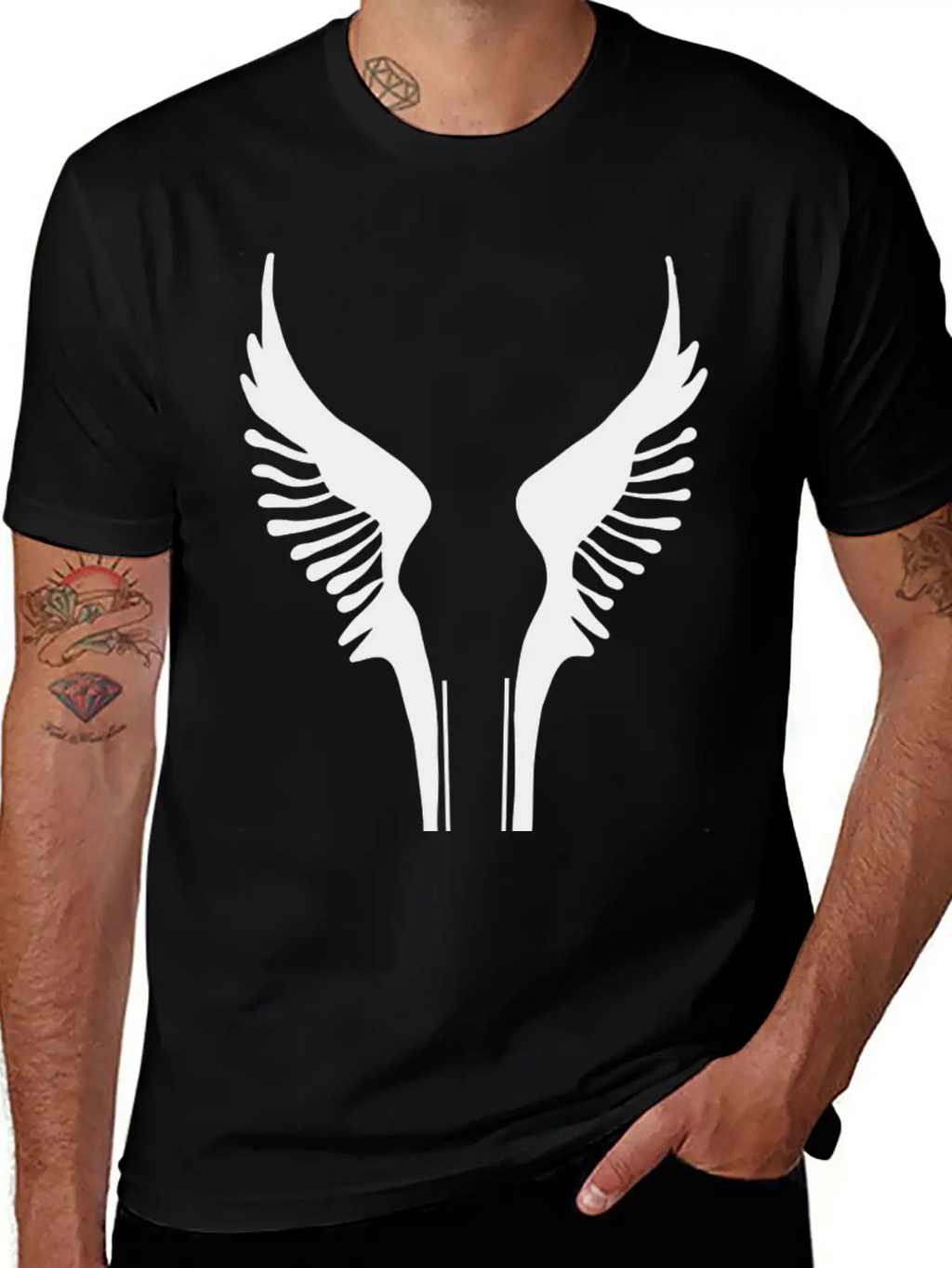 Wings Icon Essential Cotton Tee For Daily Outfits – Unisex Style
