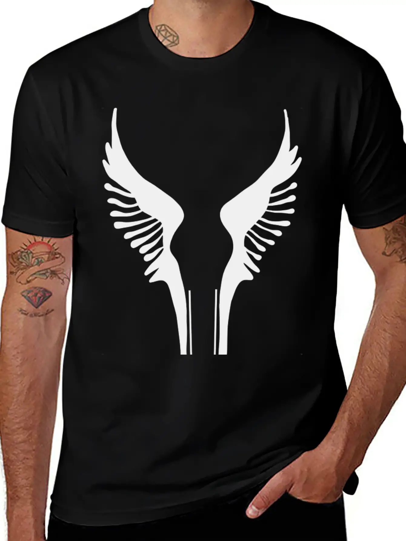 Wings Icon Essential Cotton Tee For Daily Outfits – Unisex Style