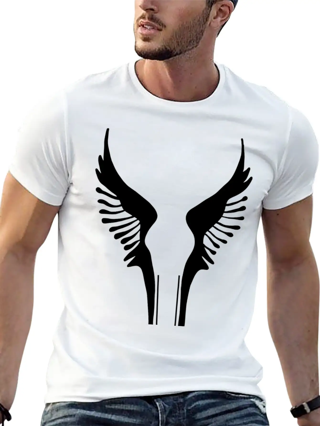 Wings Icon Essential Cotton Tee For Daily Outfits – Unisex Style
