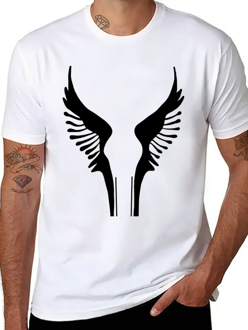 Wings Icon Essential Cotton Tee For Daily Outfits – Unisex Style