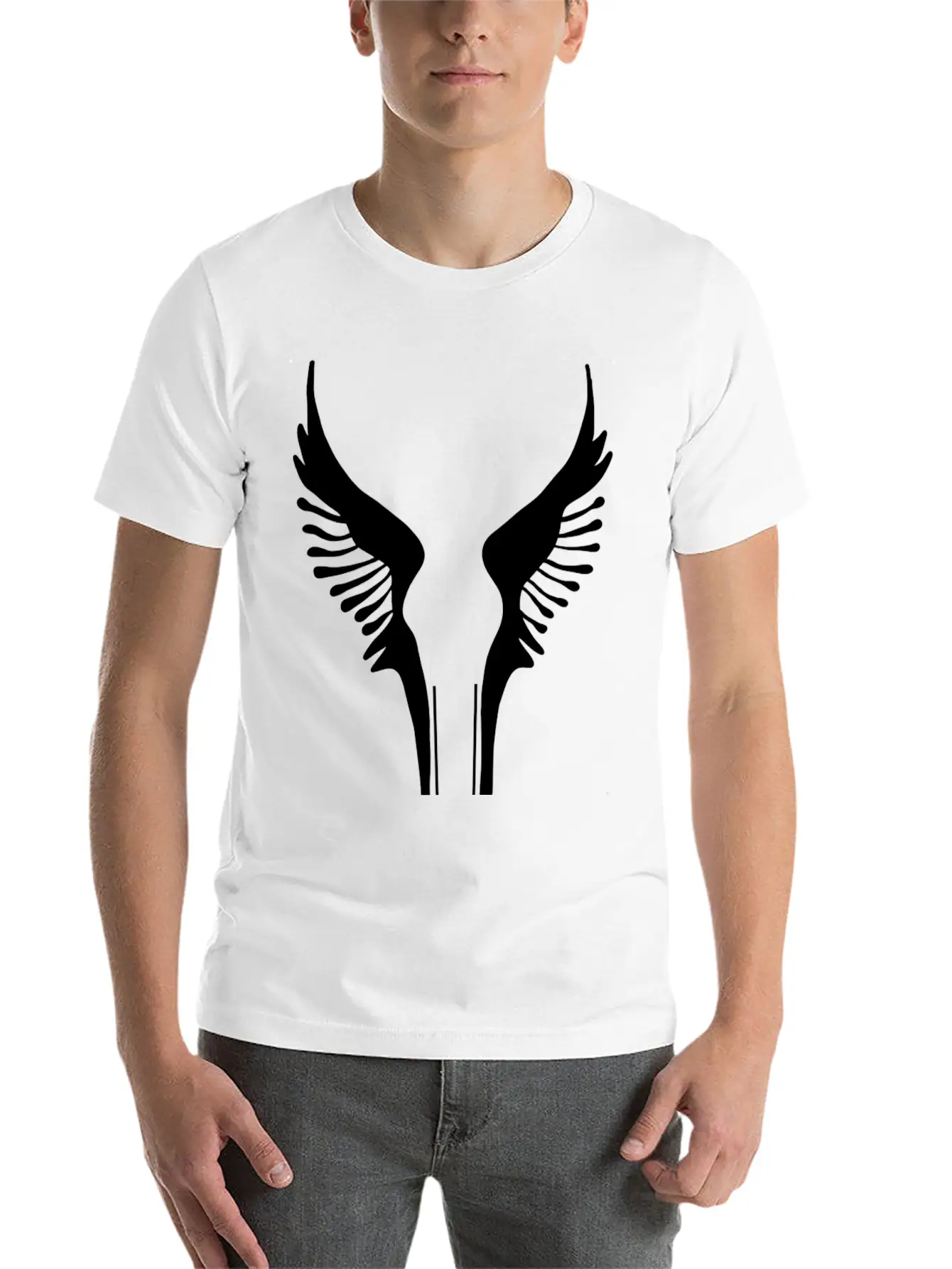 Wings Icon Essential Cotton Tee For Daily Outfits – Unisex Style