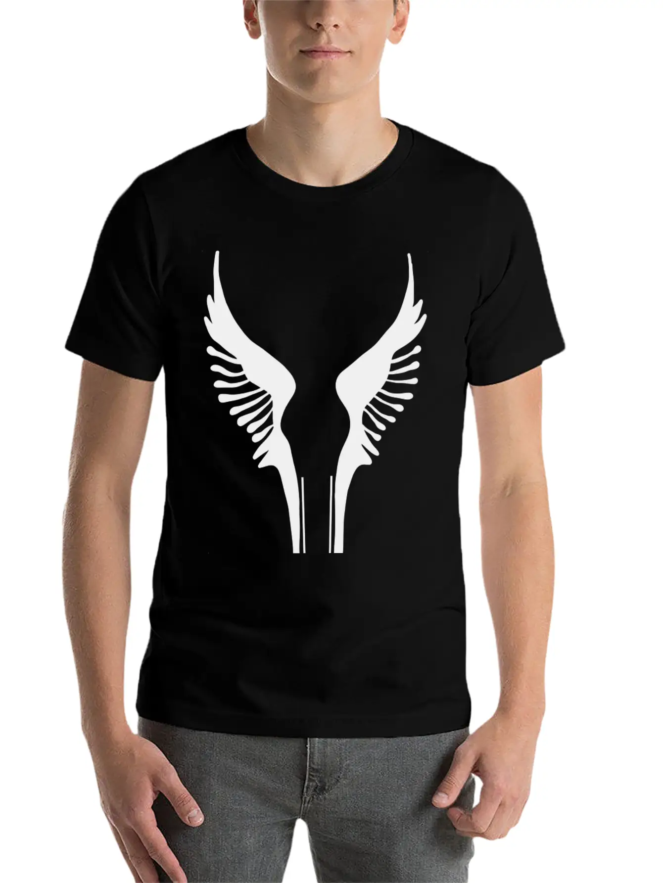 Wings Icon Essential Cotton Tee For Daily Outfits – Unisex Style