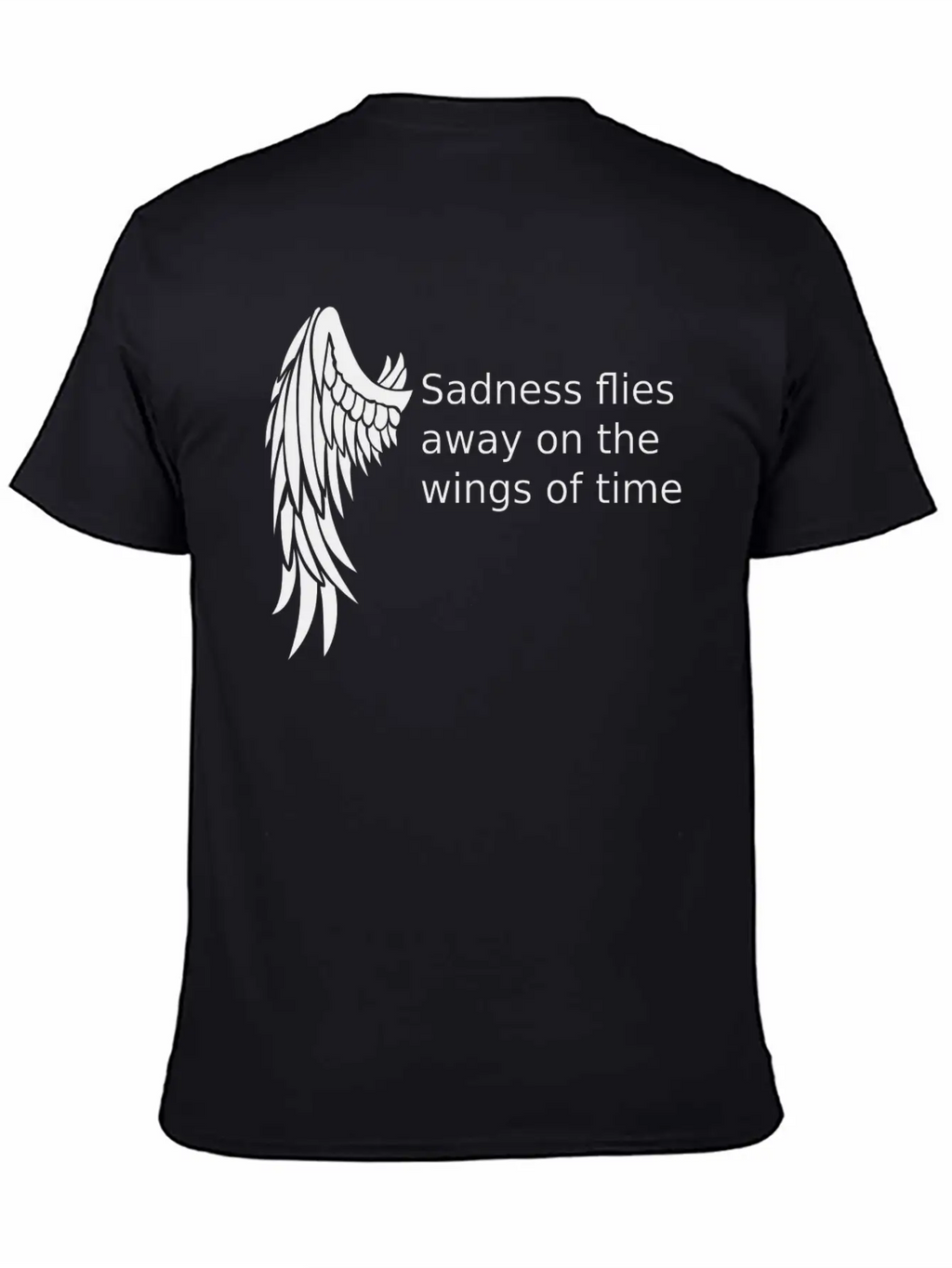 Wings T-shirt Gifts /sadness Flies Away Breathable Soft Cotton T-Shirt – Timeless Casual Look