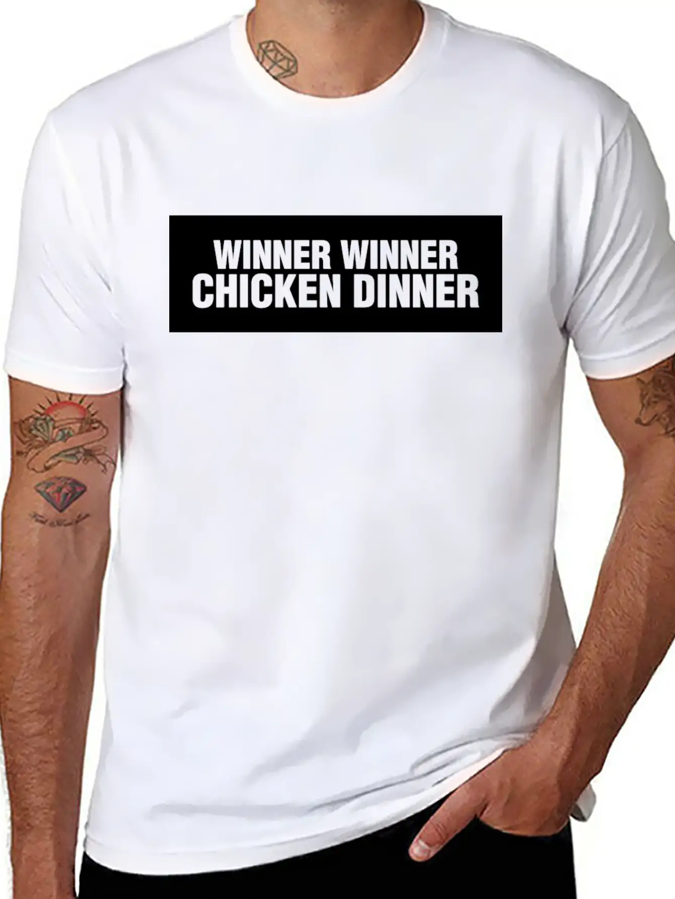 Winner Winner Chicken Dinner Basic Graphic T-Shirt – Daily Comfort In Soft Cotton