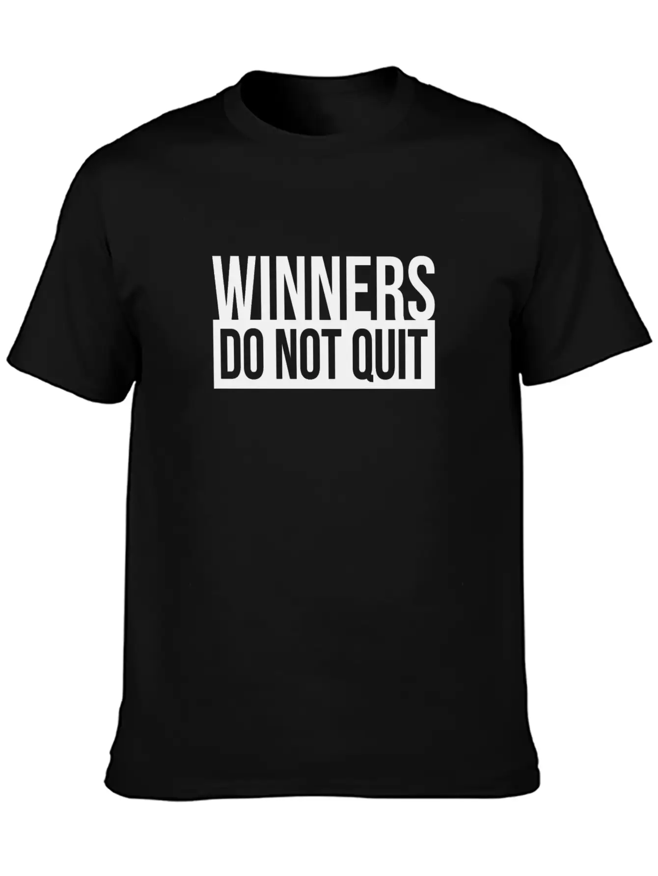 WINNERS DO NOT QUIT MOTIVATION INSPIRATION QUOTE Breathable Soft Cotton T-Shirt – Timeless Casual Look