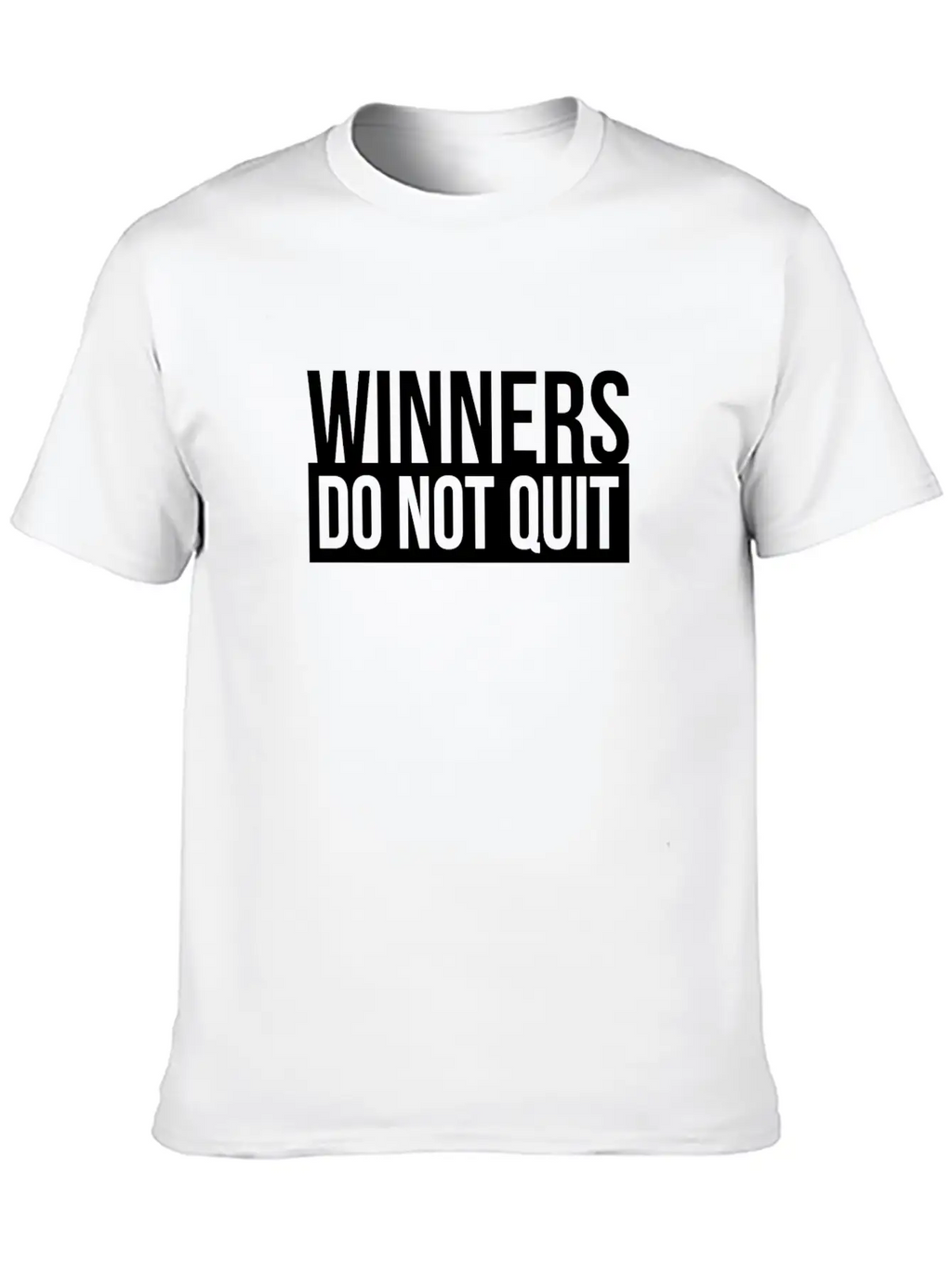 WINNERS DO NOT QUIT MOTIVATION INSPIRATION QUOTE Breathable Soft Cotton T-Shirt – Timeless Casual Look