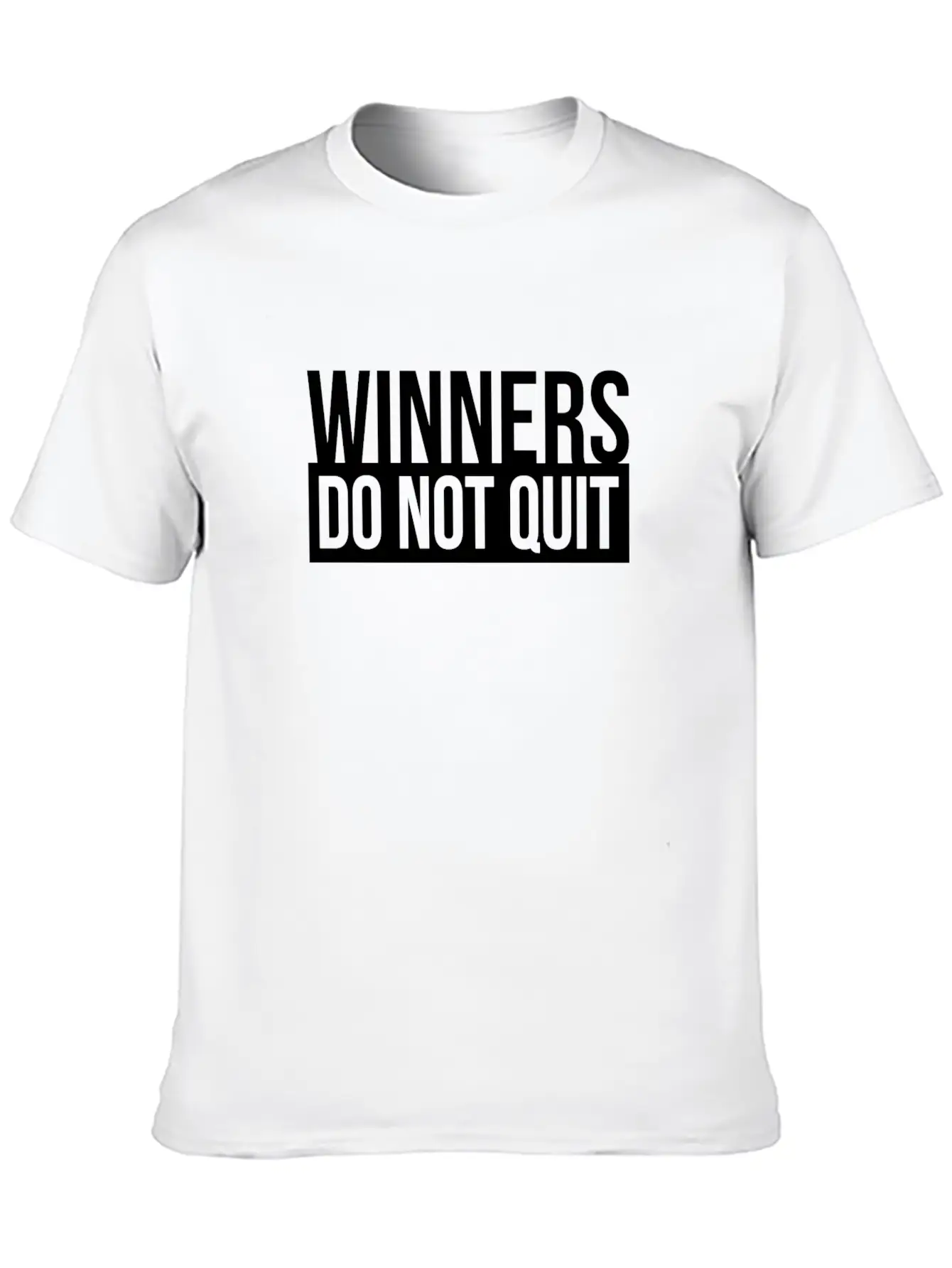 WINNERS DO NOT QUIT MOTIVATION INSPIRATION QUOTE Breathable Soft Cotton T-Shirt – Timeless Casual Look