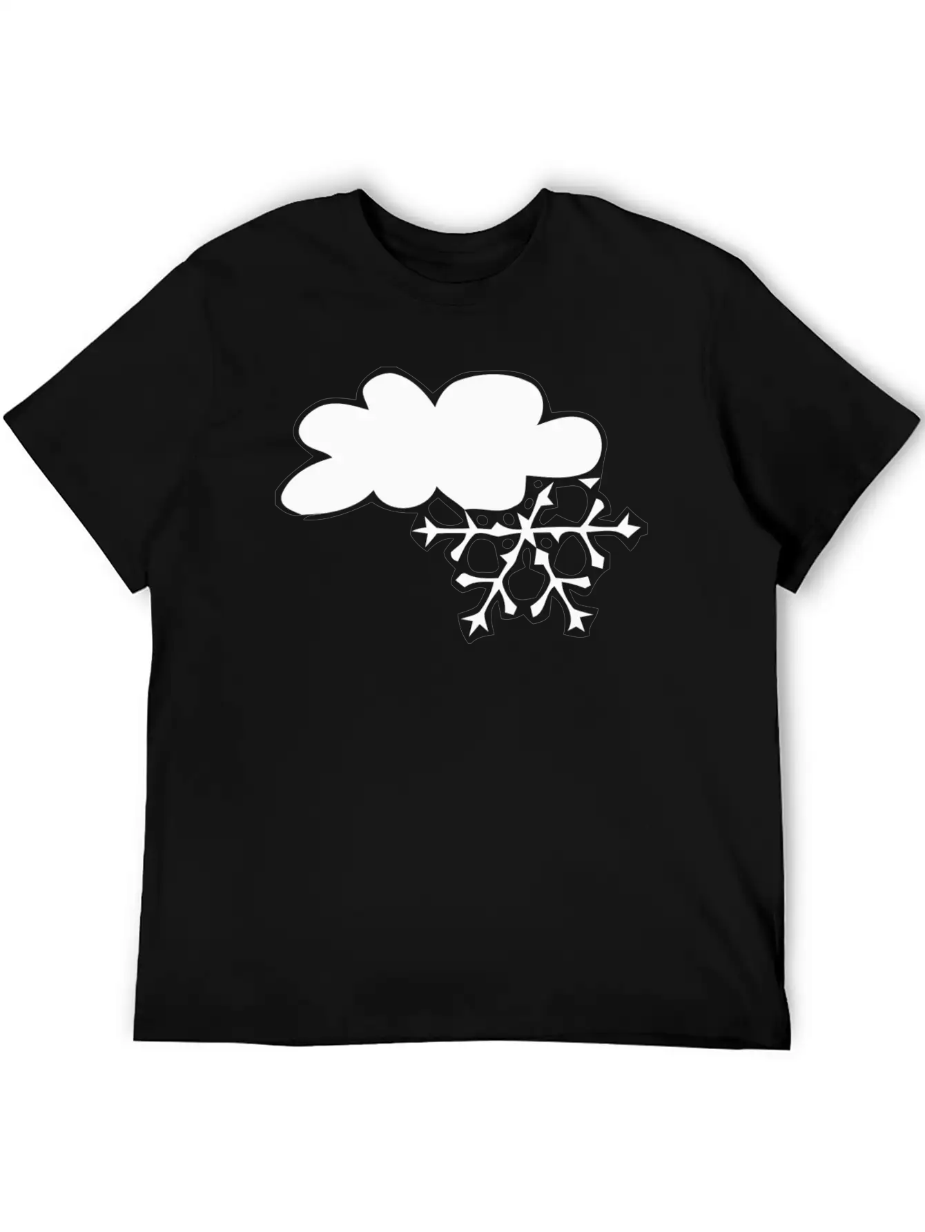 Winter Cloud Snow Flake Timeless Short Sleeve Tee – Comfy And Minimalist Design