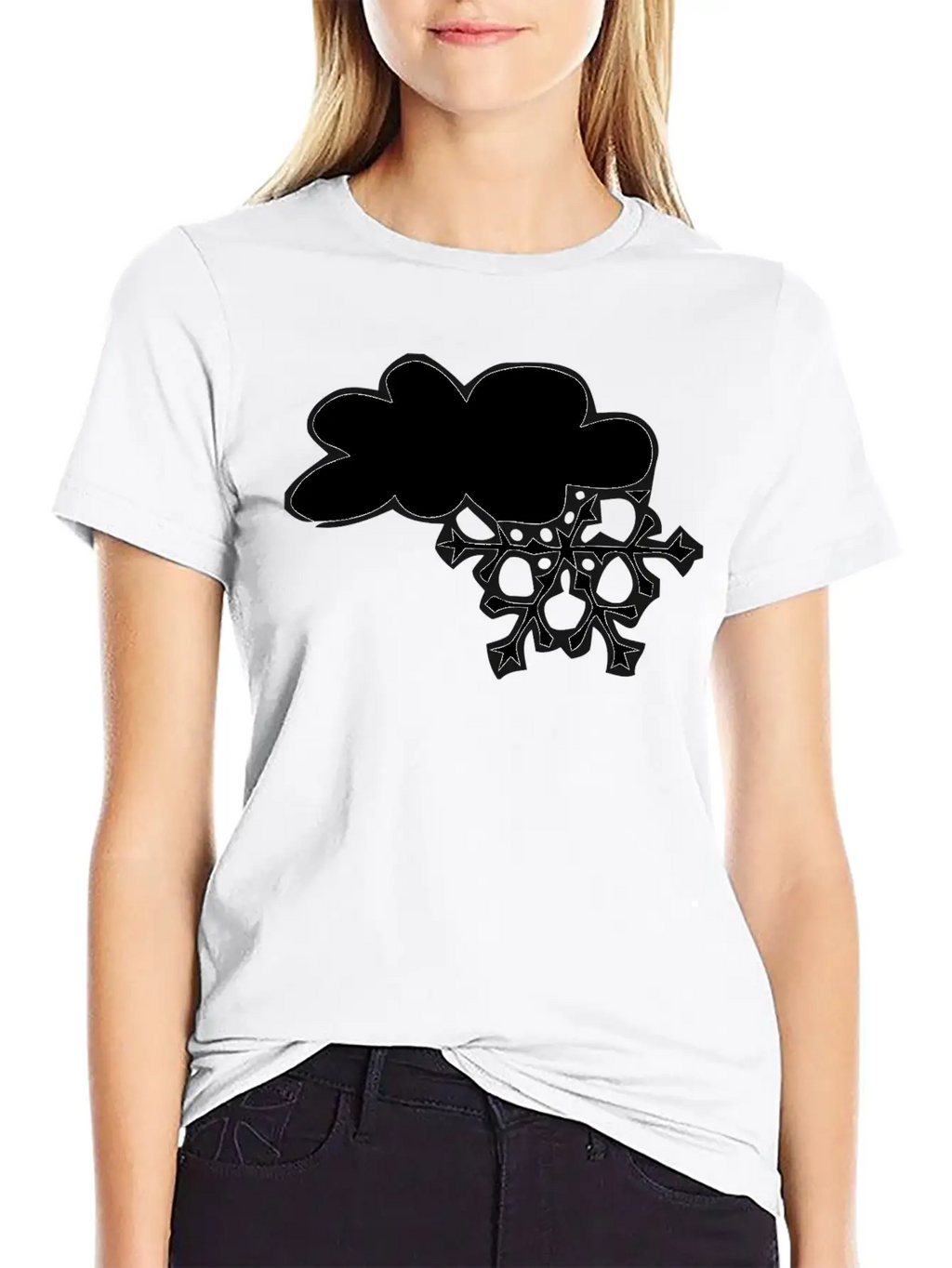 Winter Cloud Snow Flake Timeless Short Sleeve Tee – Comfy And Minimalist Design