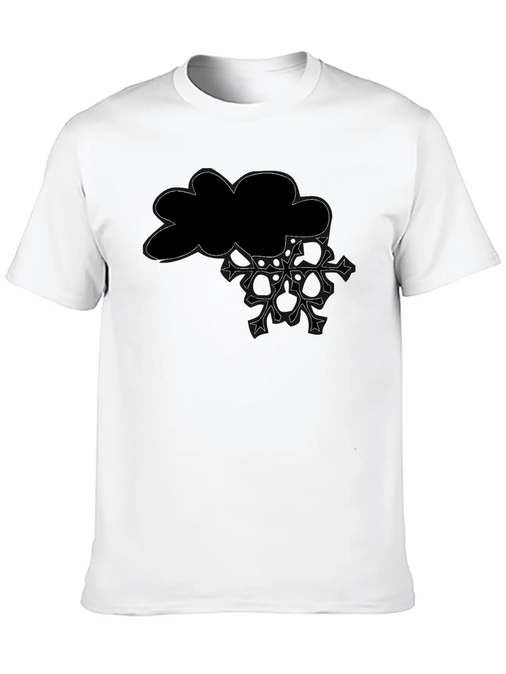 Winter Cloud Snow Flake Timeless Short Sleeve Tee – Comfy And Minimalist Design
