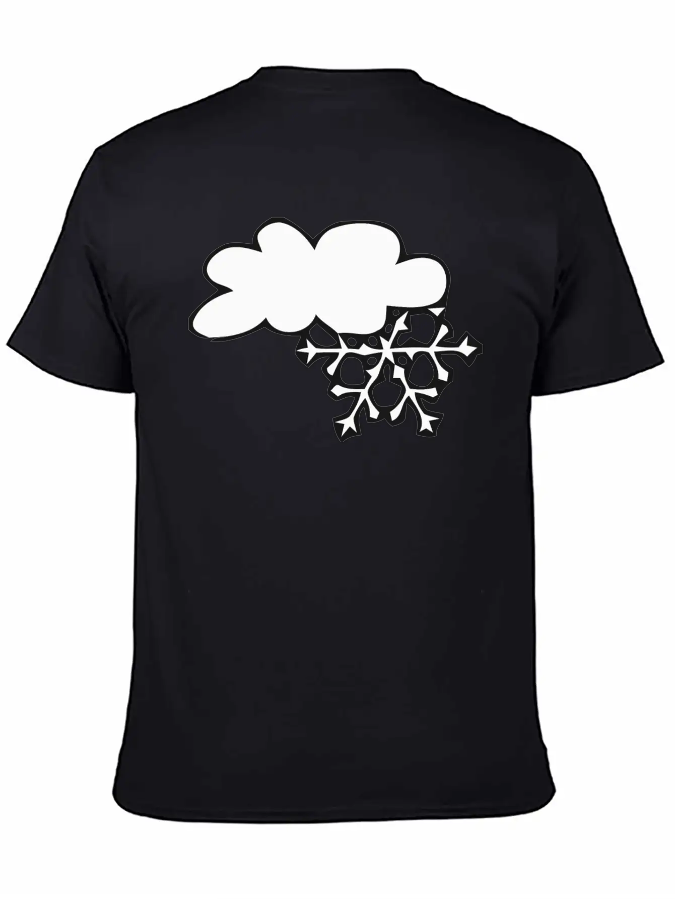 Winter Cloud Snow Flake Timeless Short Sleeve Tee – Comfy And Minimalist Design