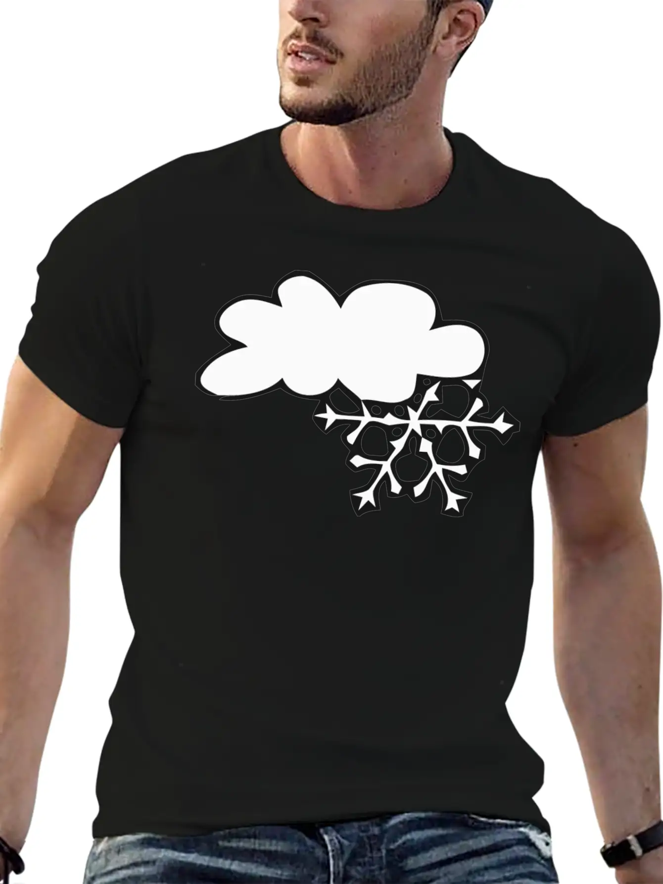 Winter Cloud Snow Flake Timeless Short Sleeve Tee – Comfy And Minimalist Design