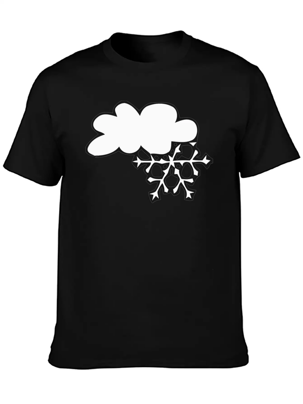 Winter Cloud Snow Flake Timeless Short Sleeve Tee – Comfy And Minimalist Design